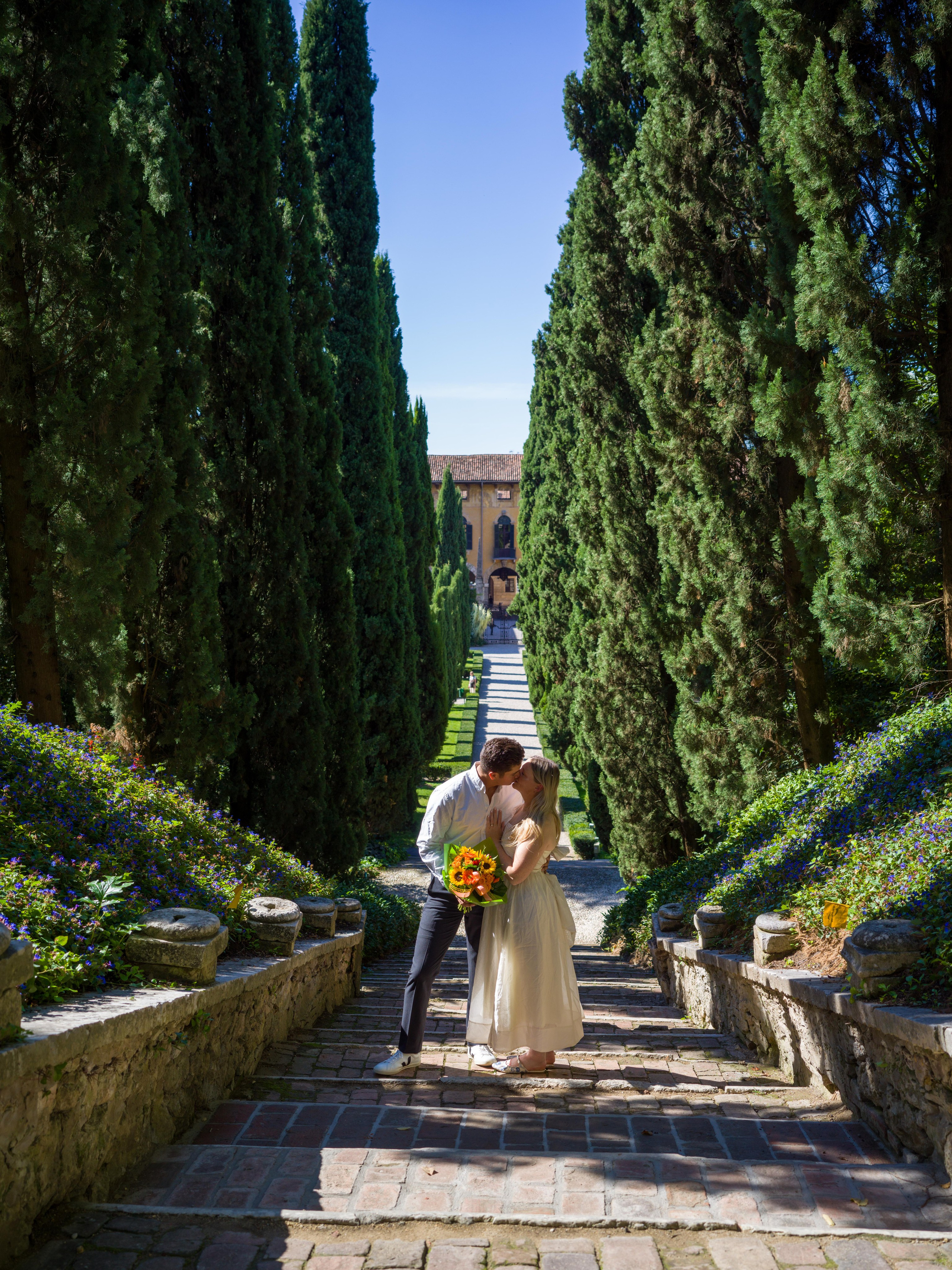 Hidden proposal in Verona Italy