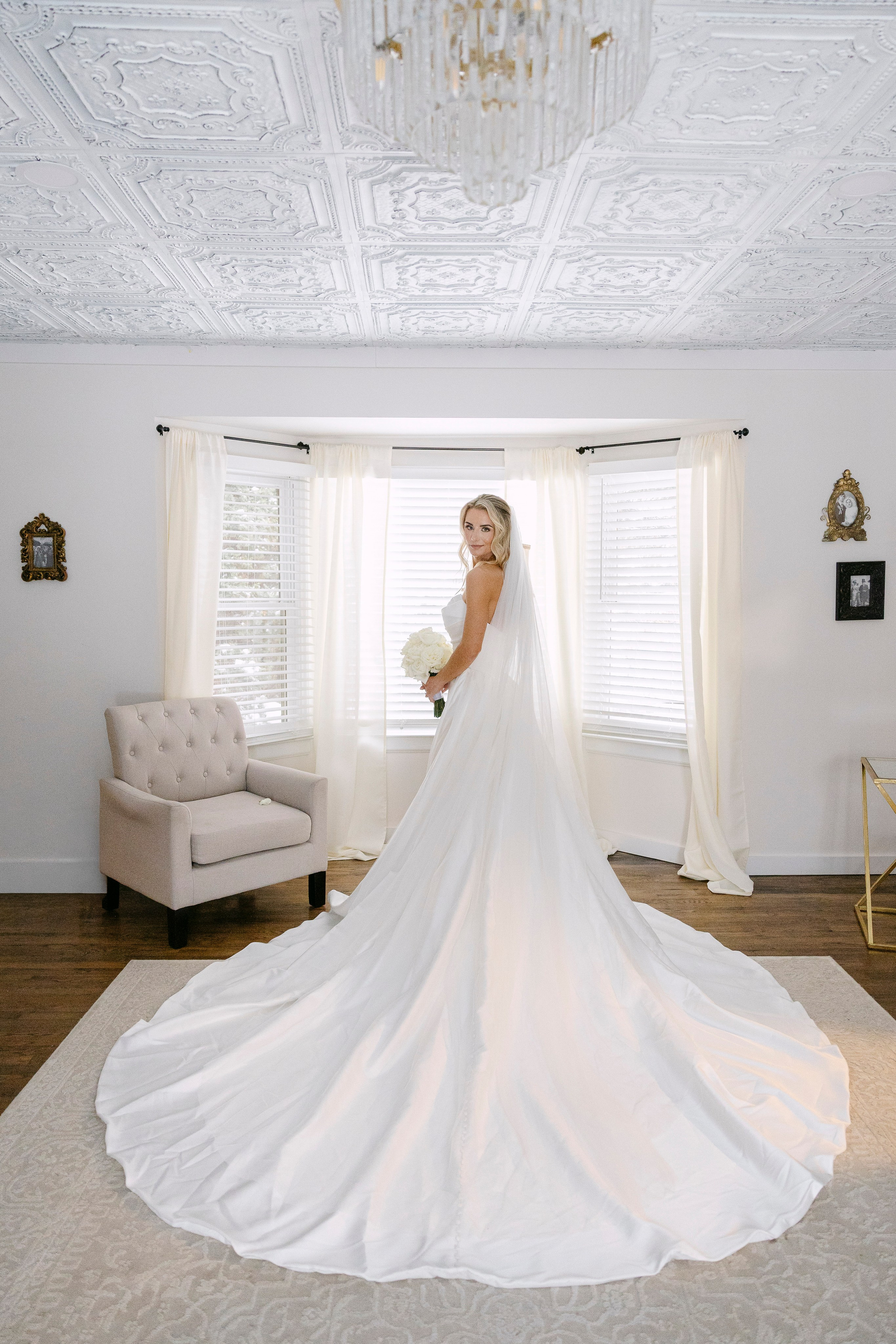 Winter Snow Wedding at Luxe Glass House at River Mill | A Rare & Romantic North Carolina Celebration. Wedding and portrait photography in Greenville SC
