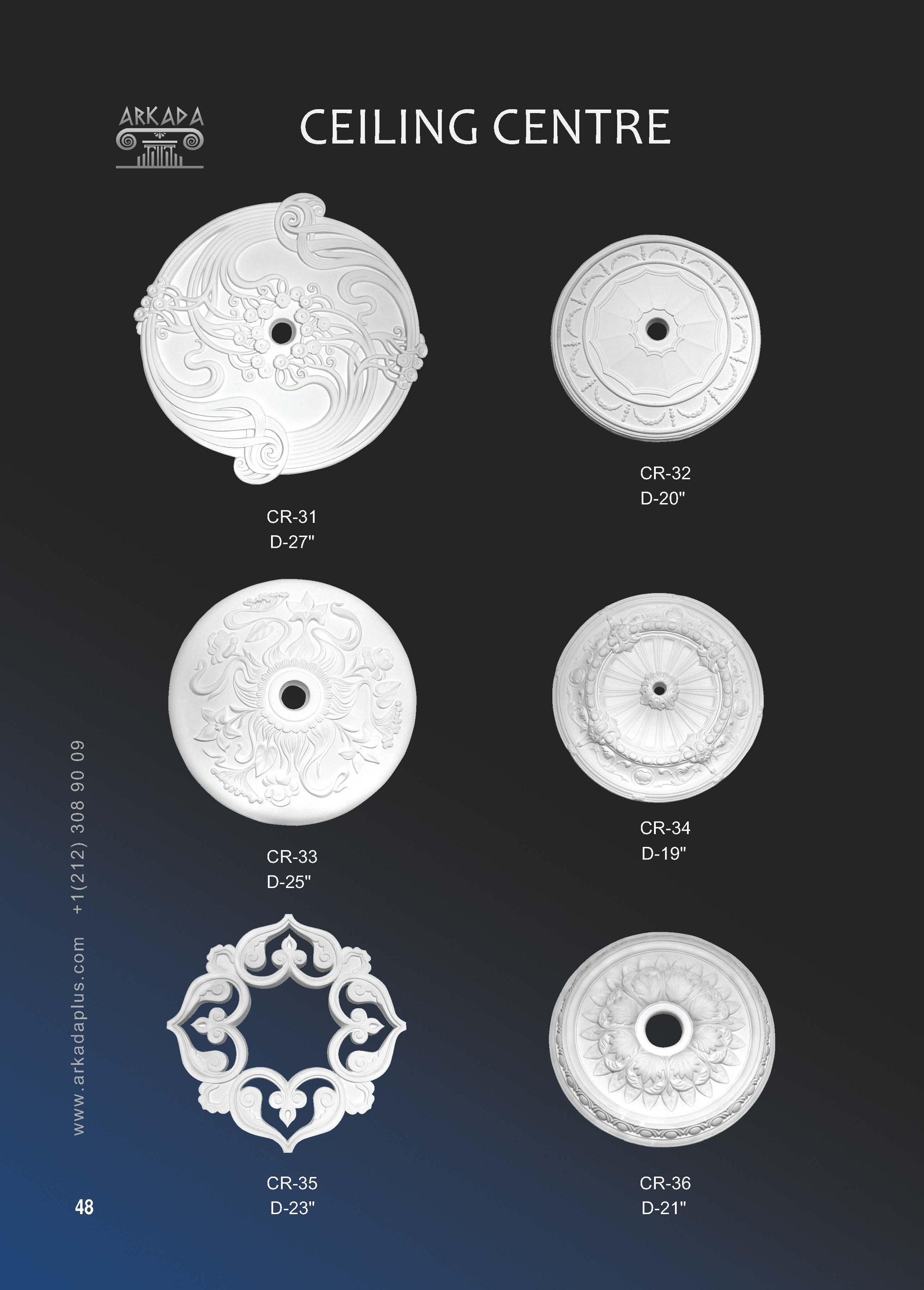 Catalog pages. Plaster molding