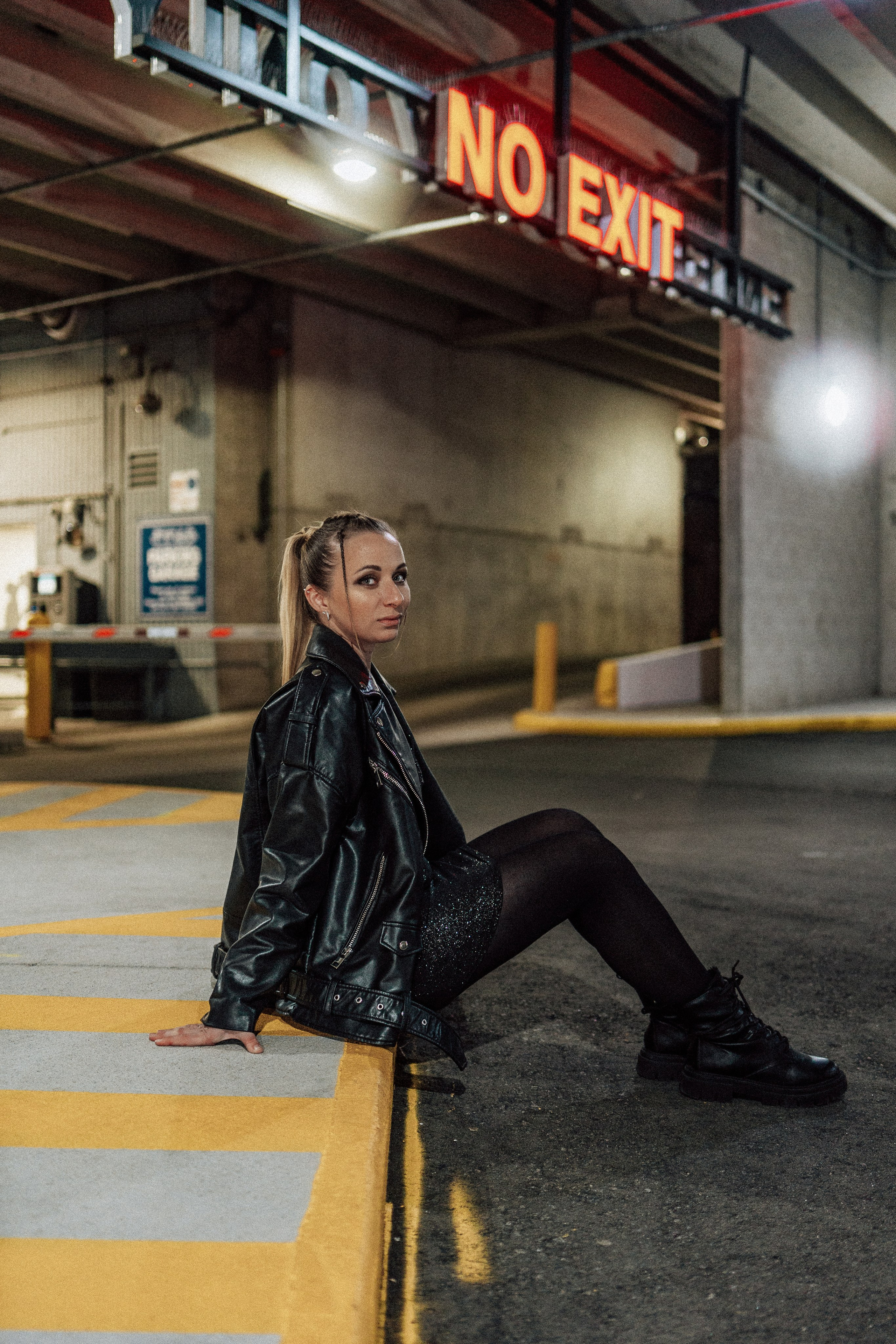 Portrait photography in Windsor, Ontario, with a parking lot photoshoot that highlights your individuality and creative vision.