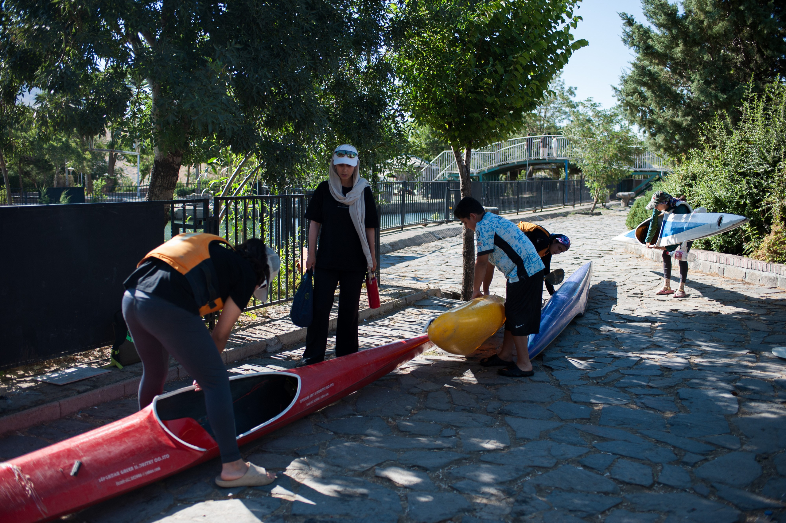 Team members make use of every opportunity to train, as it is unclear how long the recreational pool will remain available to them.