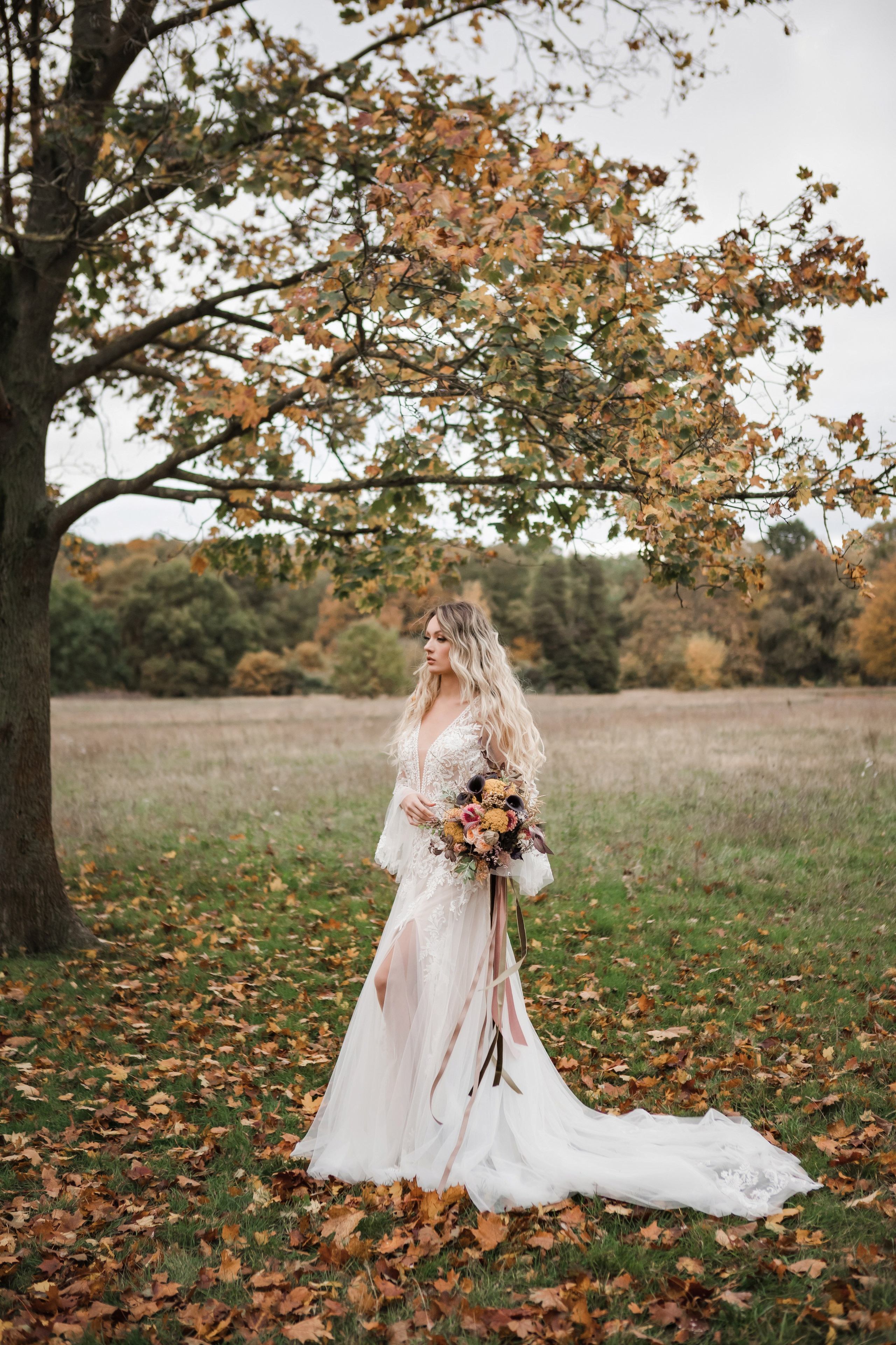Осенняя свадьба на природе. Фотограф из Ганновера Анна Хорст
