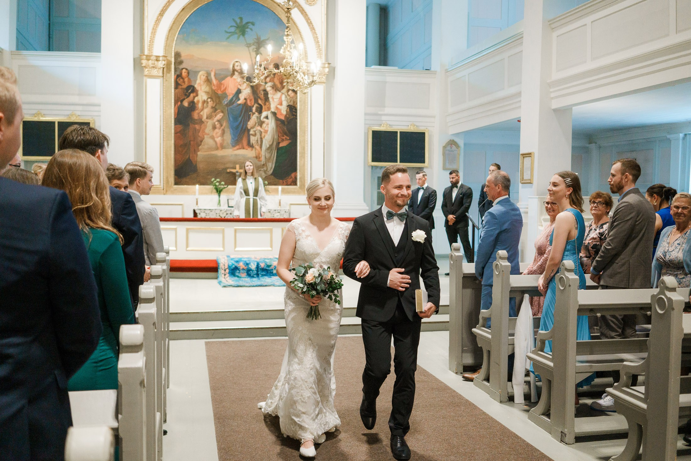 Hääkuvaus Klaus K, Rake-sali ja Helsingin vanha kirkko