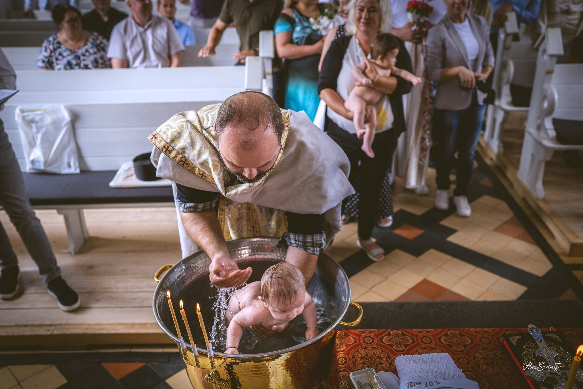 Botez Theodor - Biserica Fredericia. AlexEvents | Fotograf si Videograf de Nunta si Botez in Danemarca si Germania