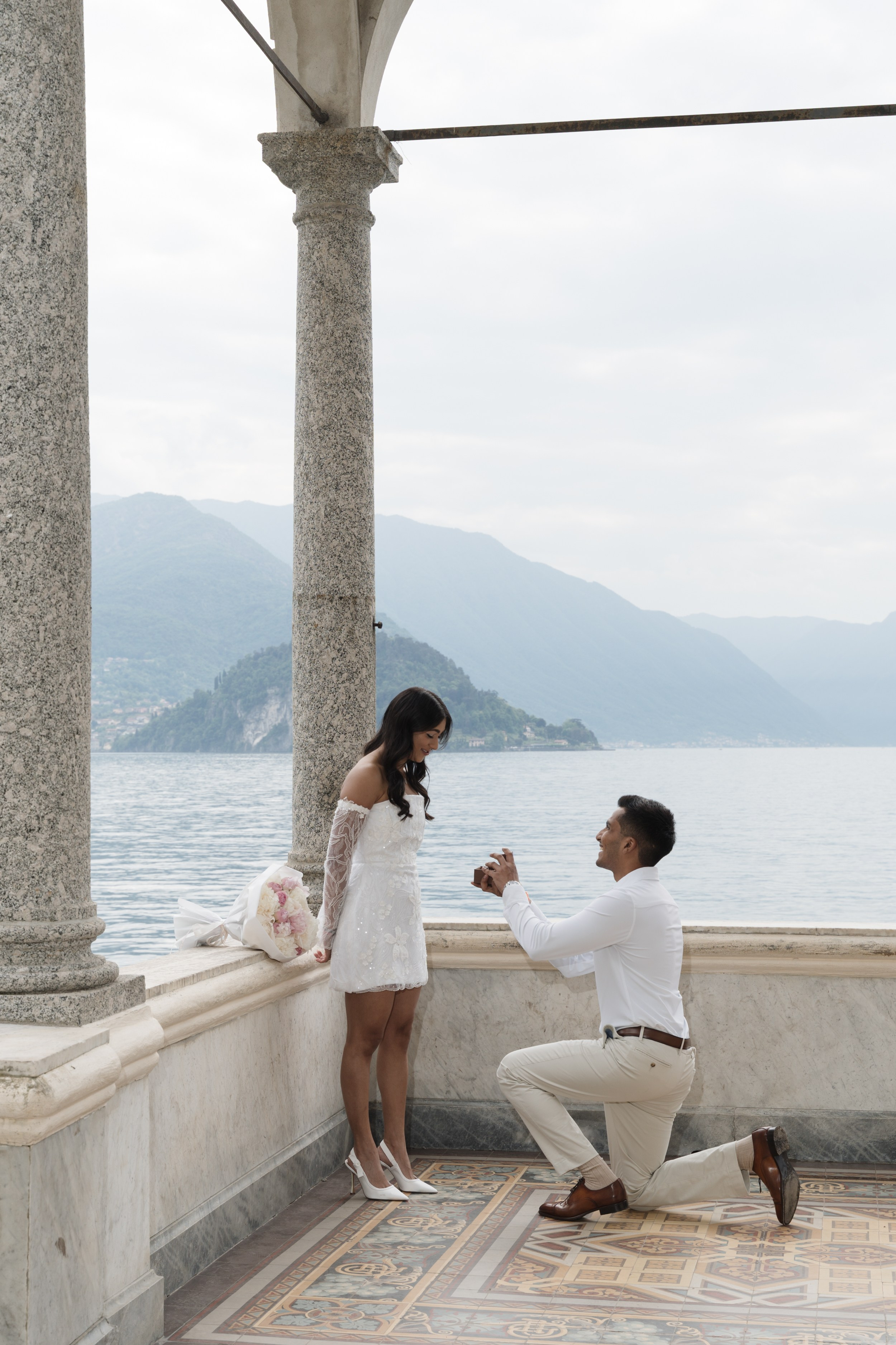Villa Monastero Secret Proposal. Proposal Photographer in Lake Como