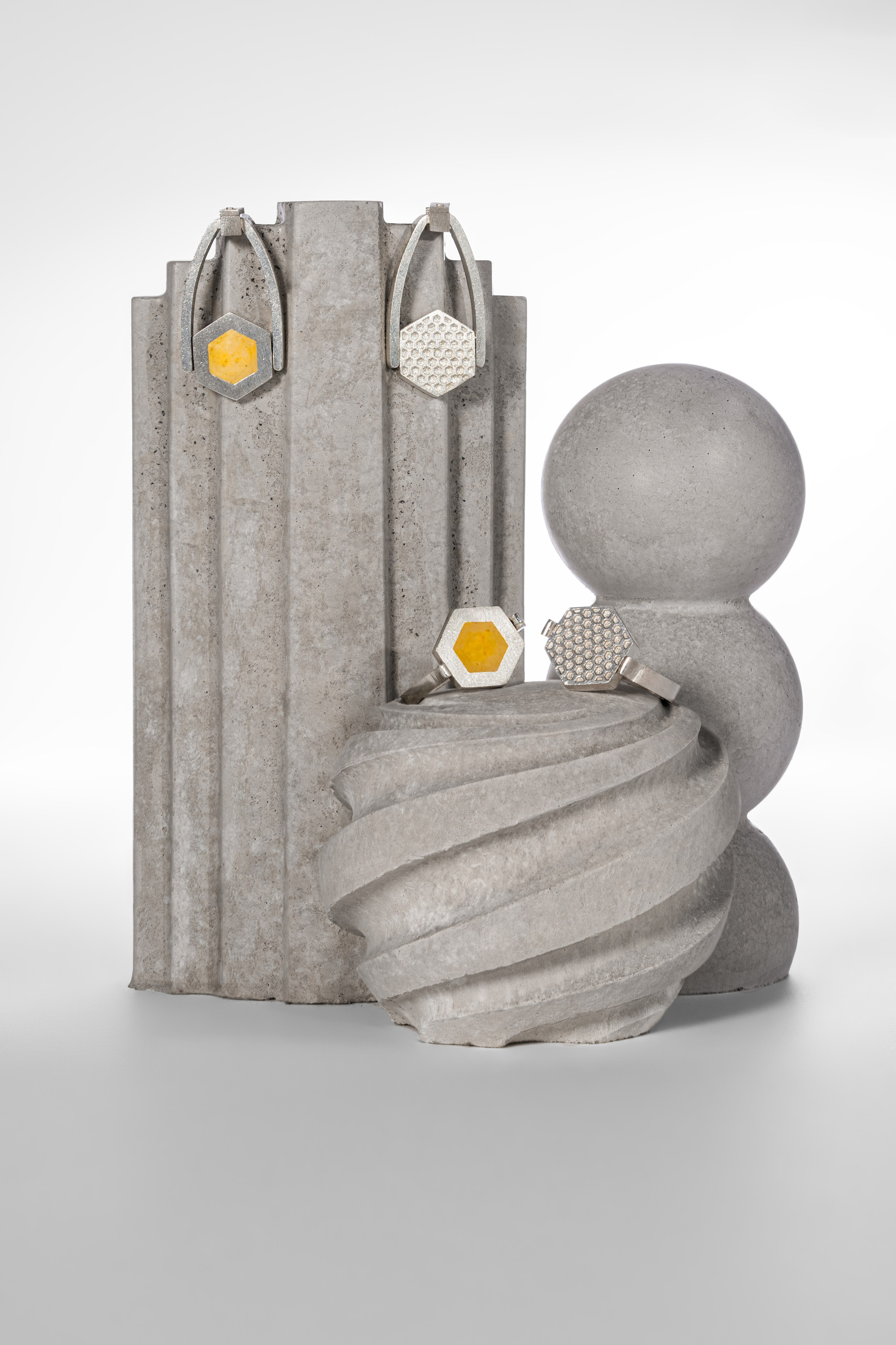 Close-up of a diamond engagement ring with soft lighting for an e-commerce site.