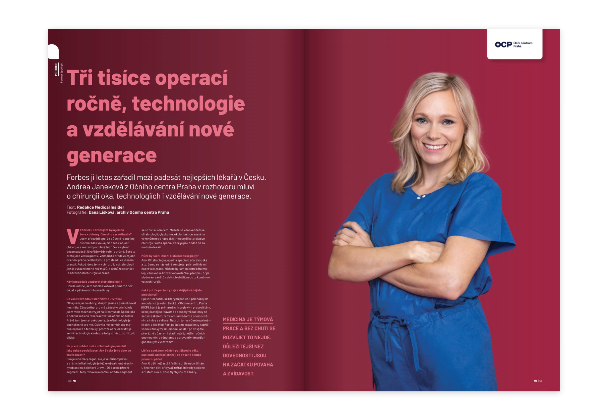 PRO MAGAZÍN. Brand / Business Photographer & Coach Prague — Dana Lišková