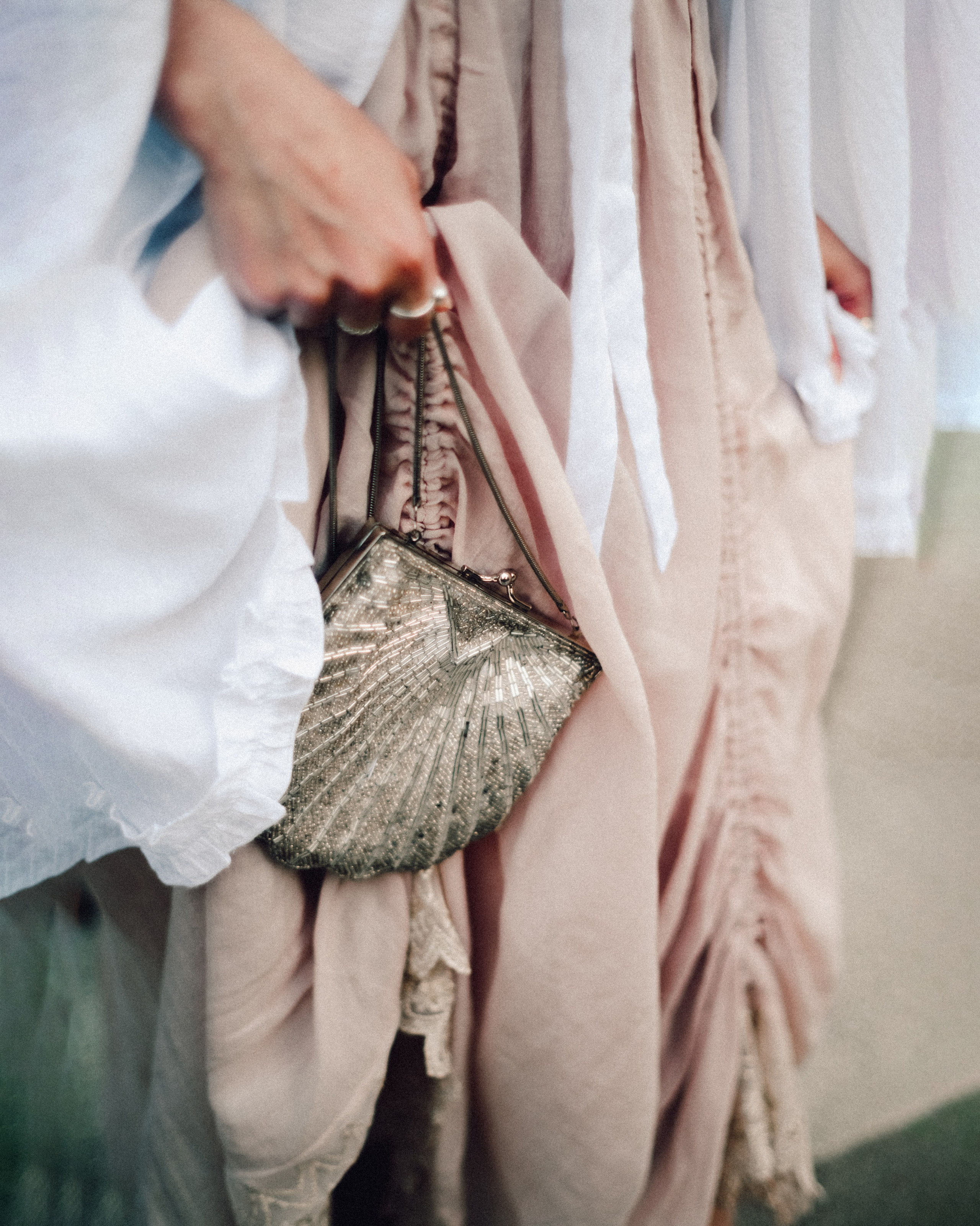 Slavic folklore shoot in traditional headwear and white dress. Moth & Moss Photography