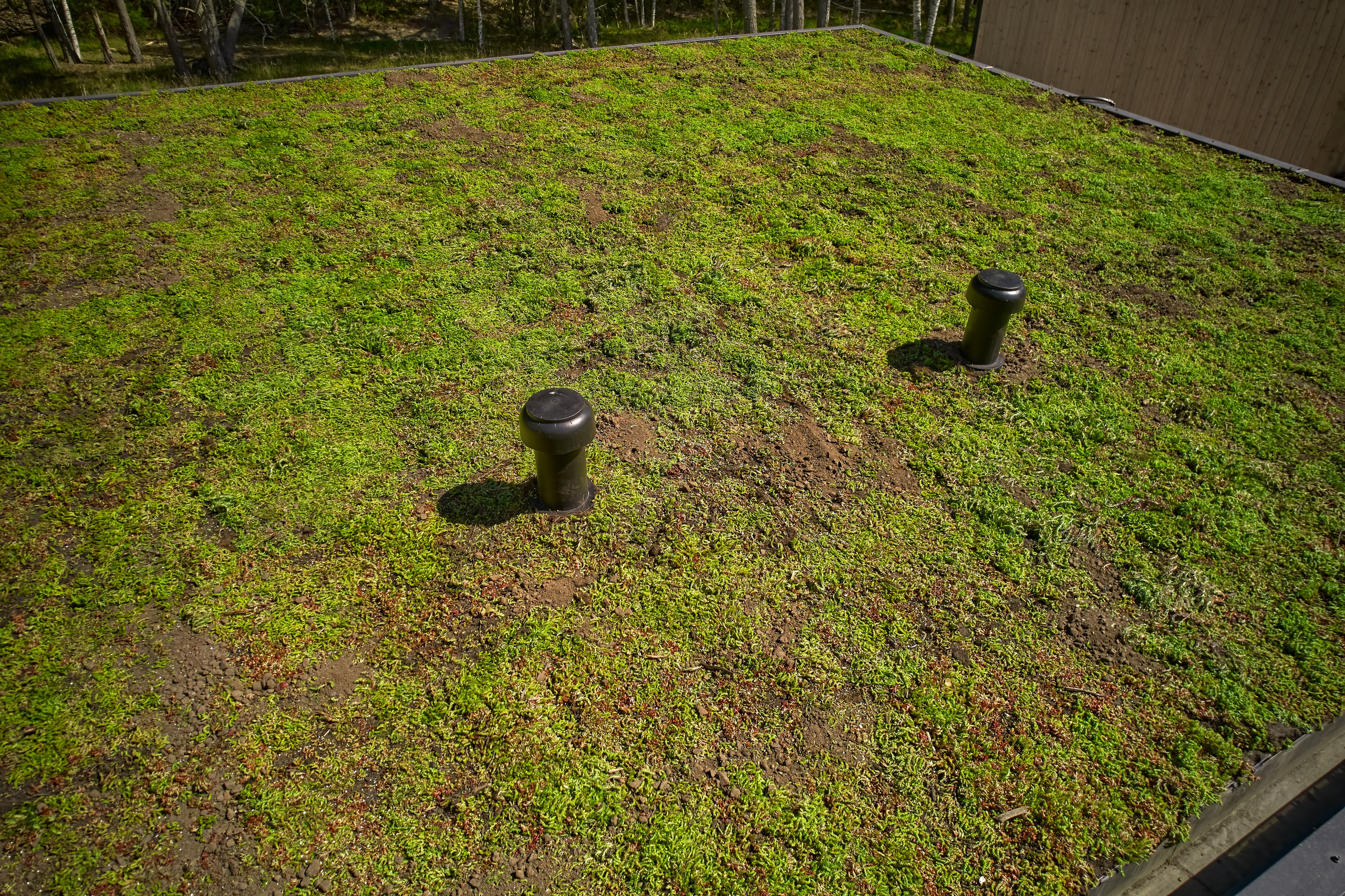 Fastighetsförsäljning med drönare – flygfoto över hus och tomt