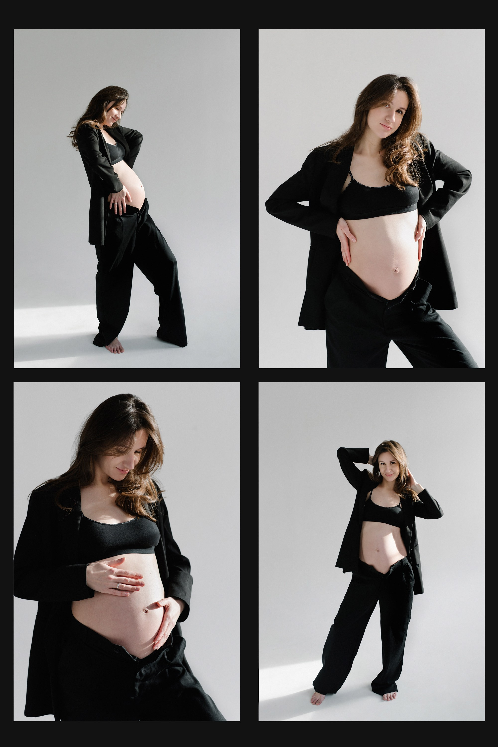 Studyjna sesja ciążowa. Minimalistyczna sesja ciążowa. Фотосессия беременности Варшава. Fotografia ciążowa Warszawa.