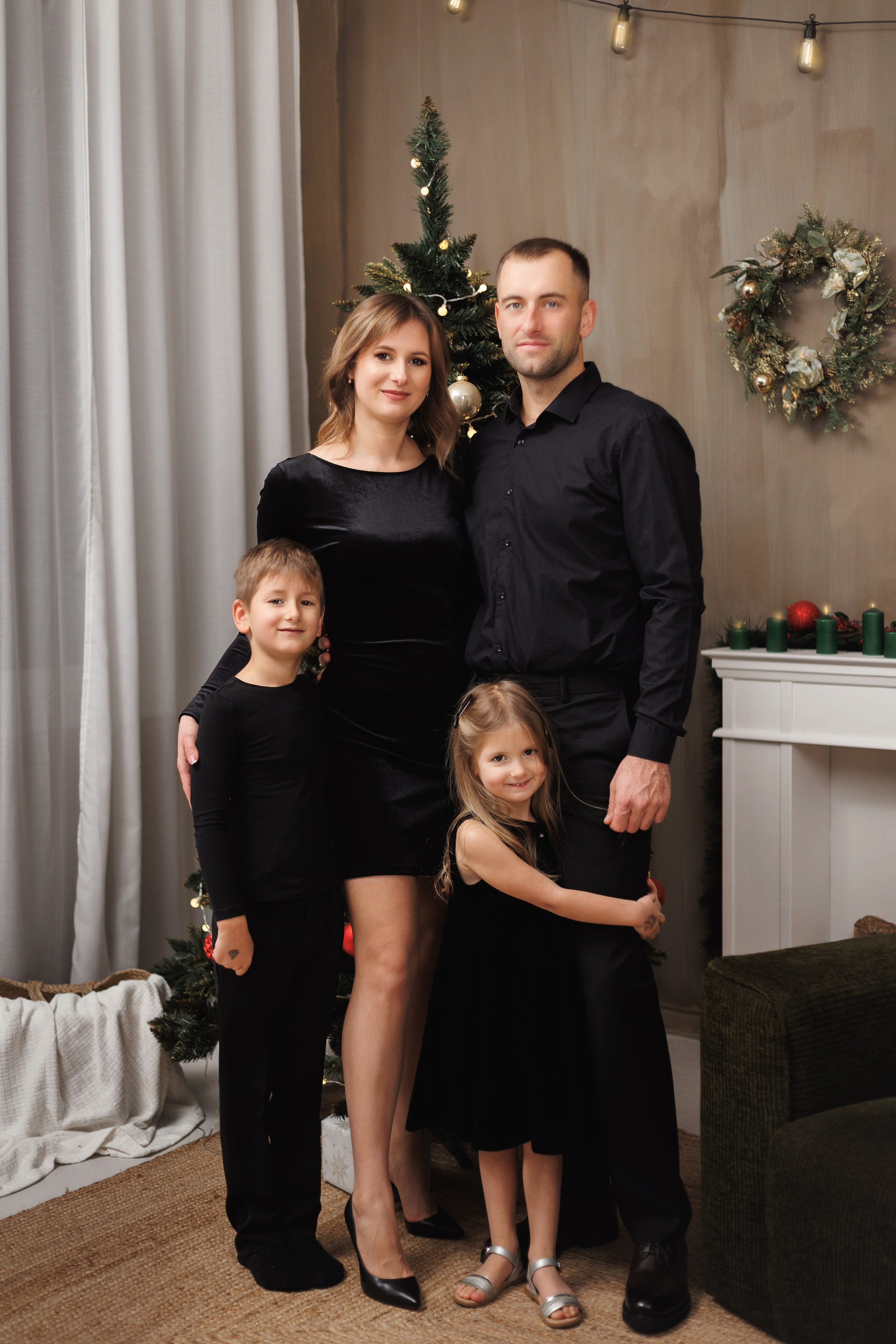 Новогодняя съёмка в студии. Семейный и детский фотограф в Вильнюсе Светлана Наумова