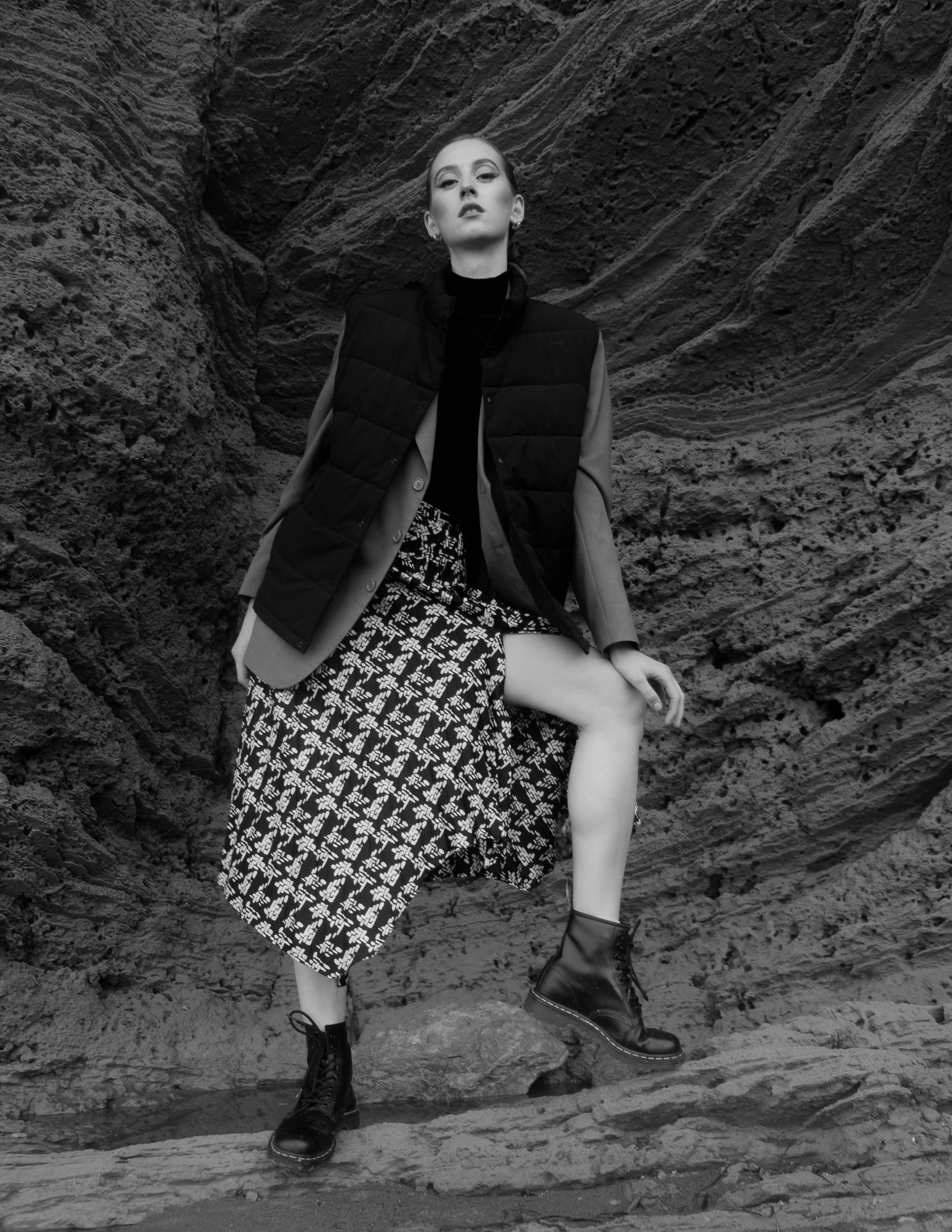 Atmospheric stylized photo shoot by the sea