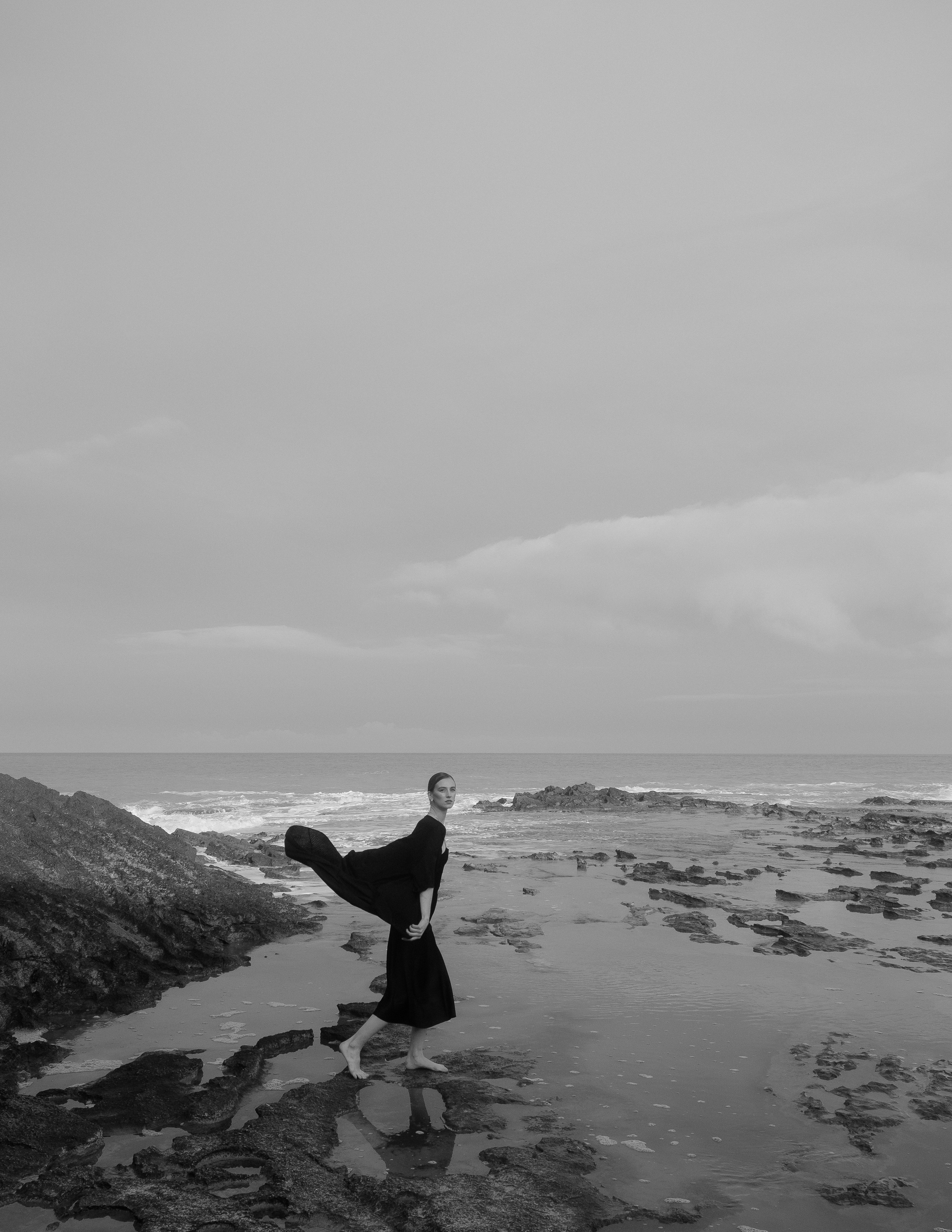 Atmospheric stylized photo shoot by the sea