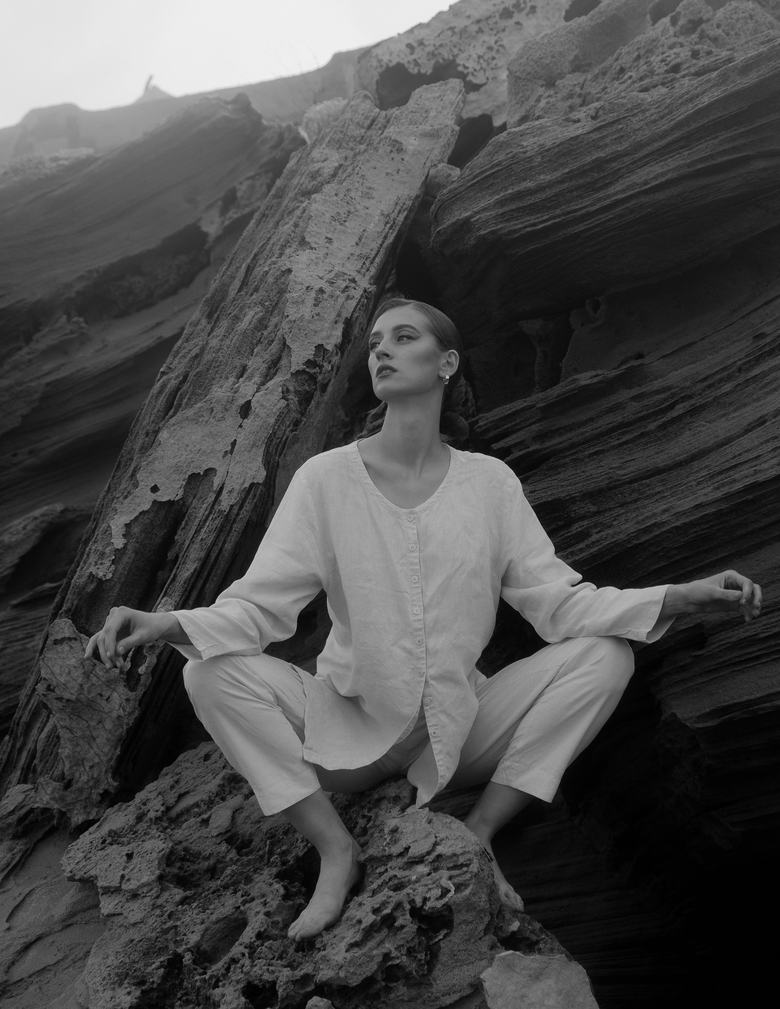 Atmospheric stylized photo shoot by the sea