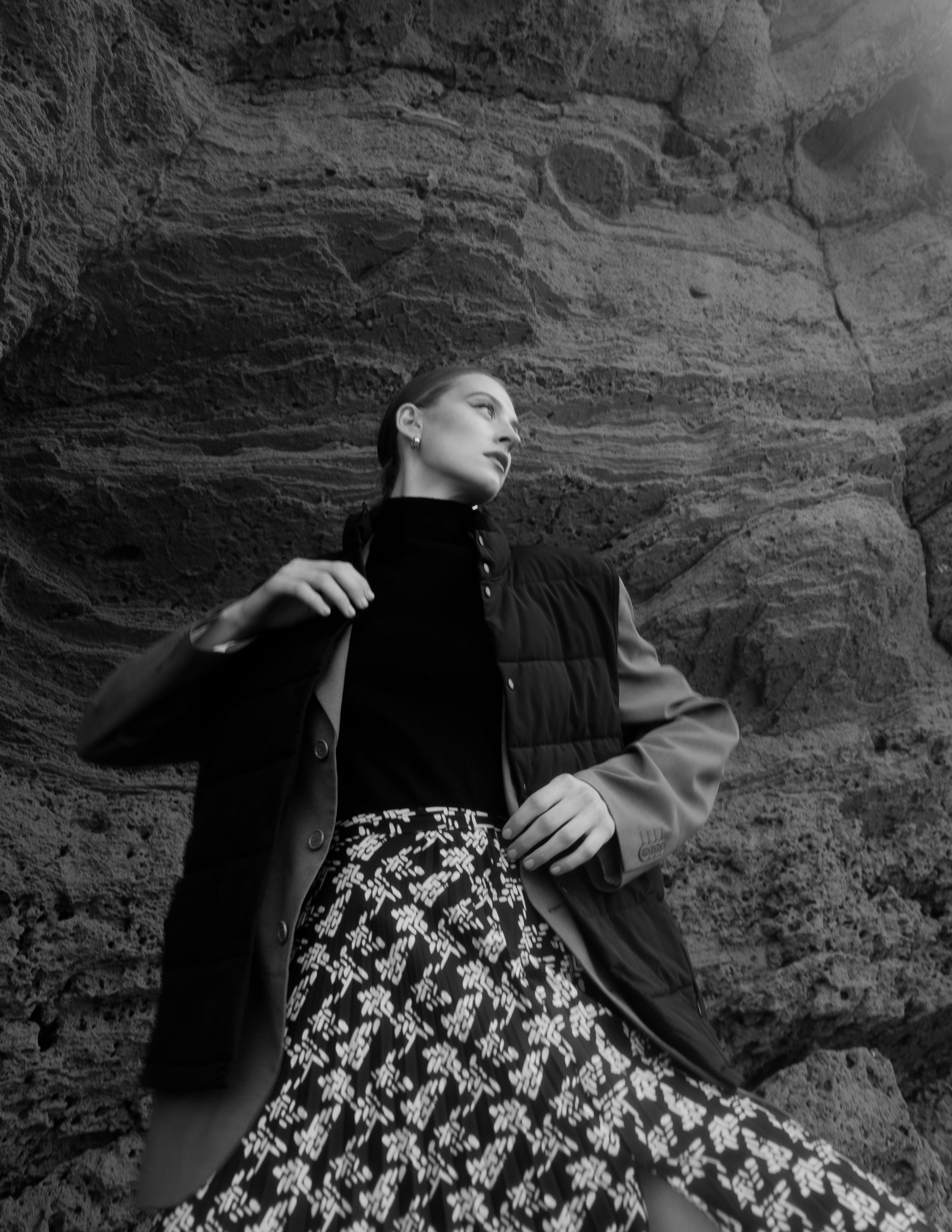 Atmospheric stylized photo shoot by the sea