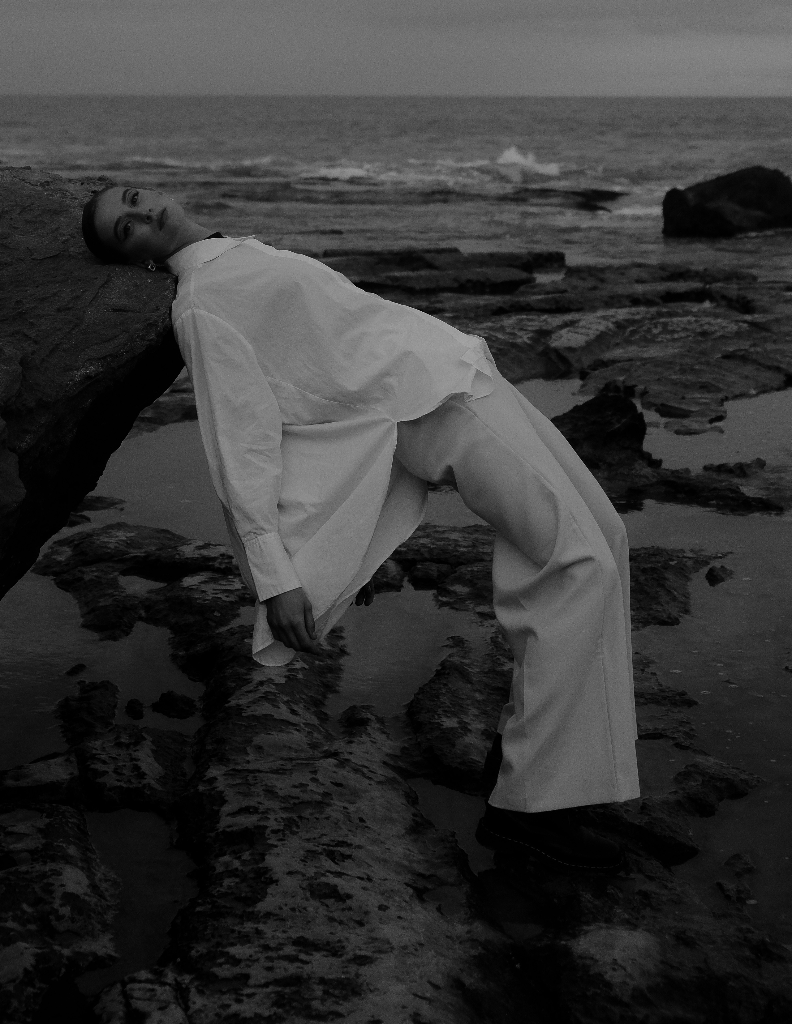 Atmospheric stylized photo shoot by the sea