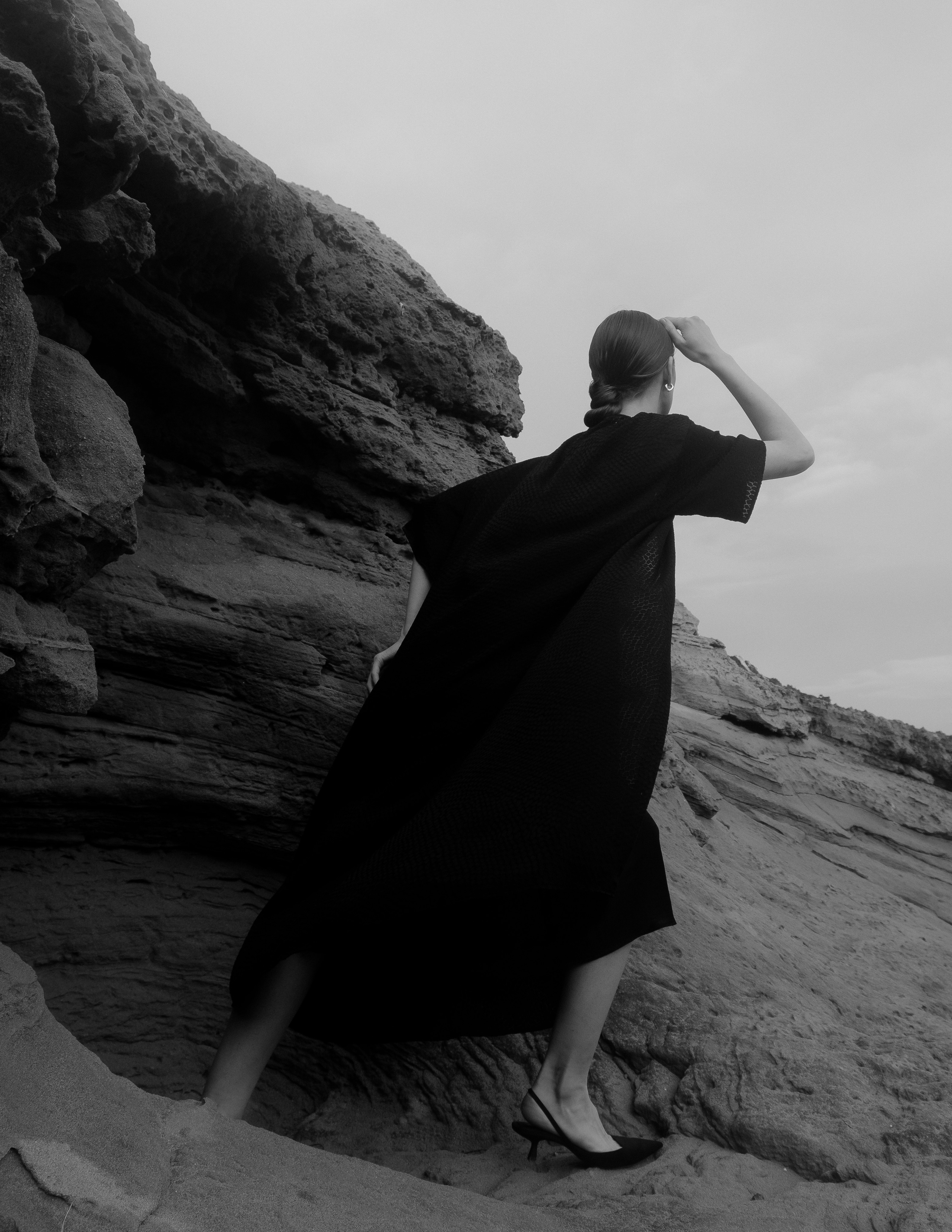 Atmospheric stylized photo shoot by the sea