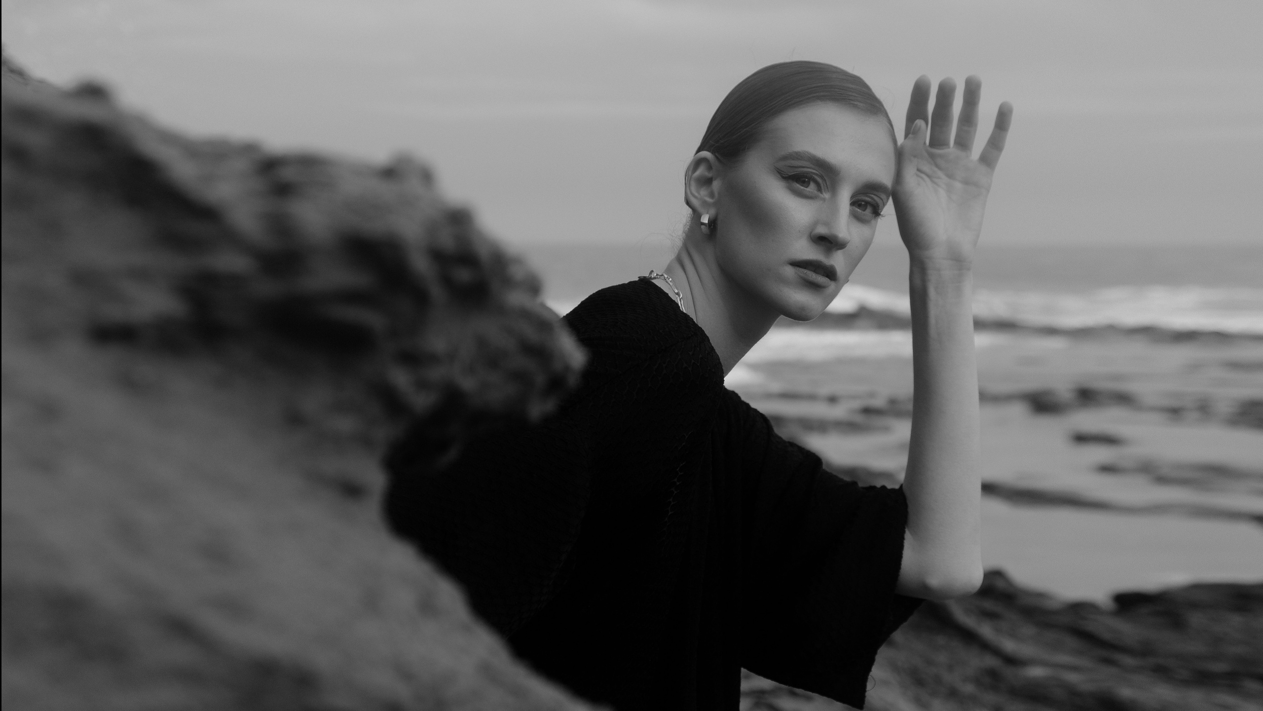 Atmospheric stylized photo shoot by the sea