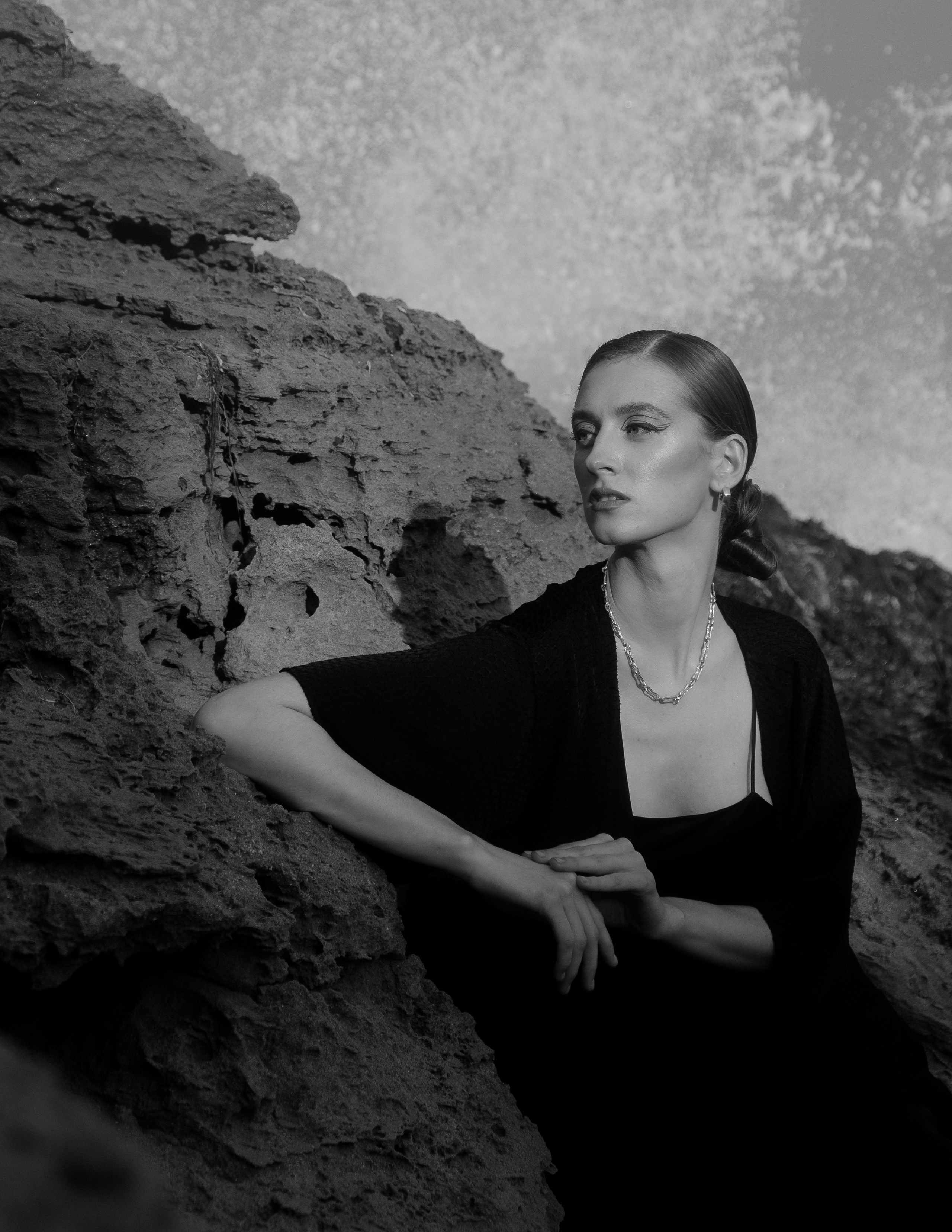 Atmospheric stylized photo shoot by the sea