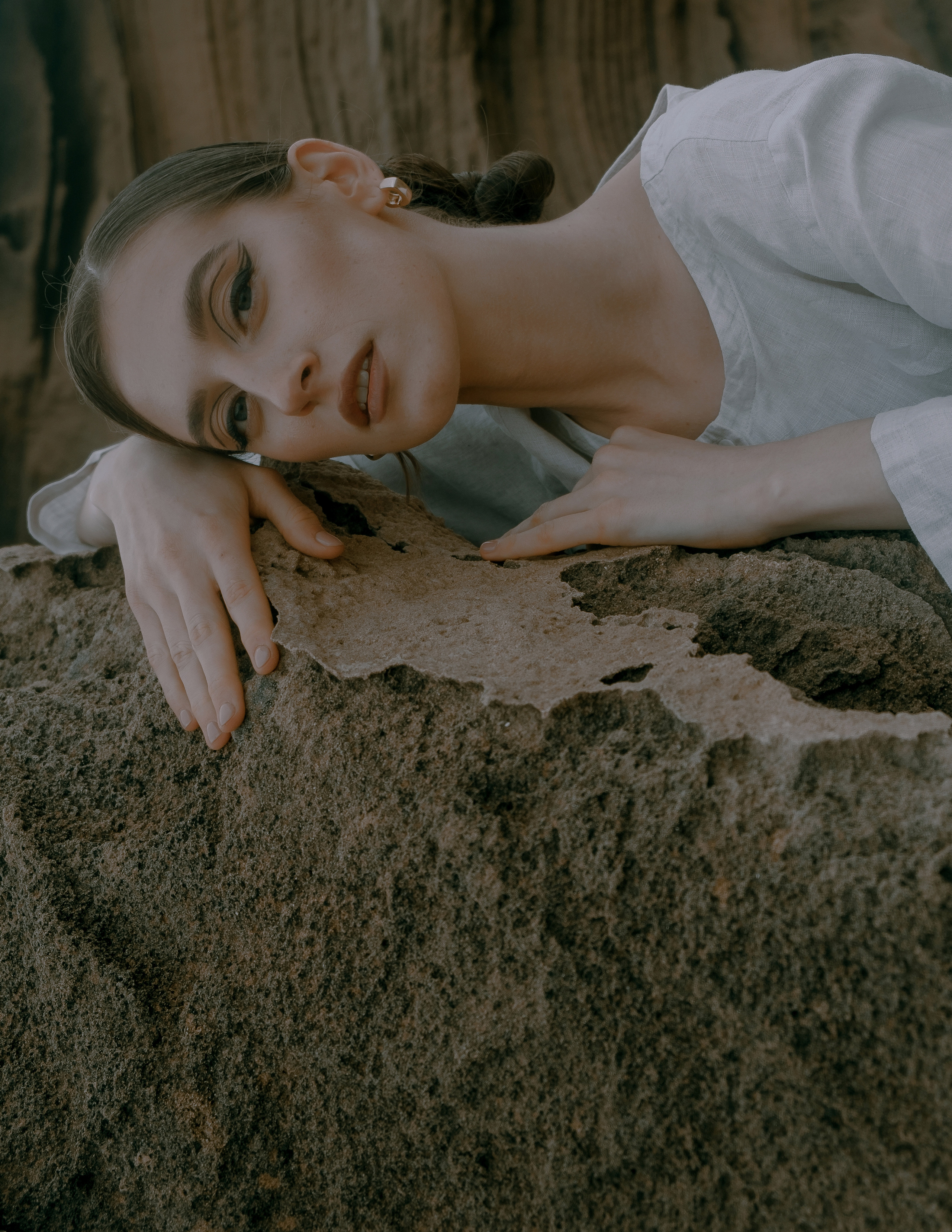 Atmospheric stylized photo shoot by the sea