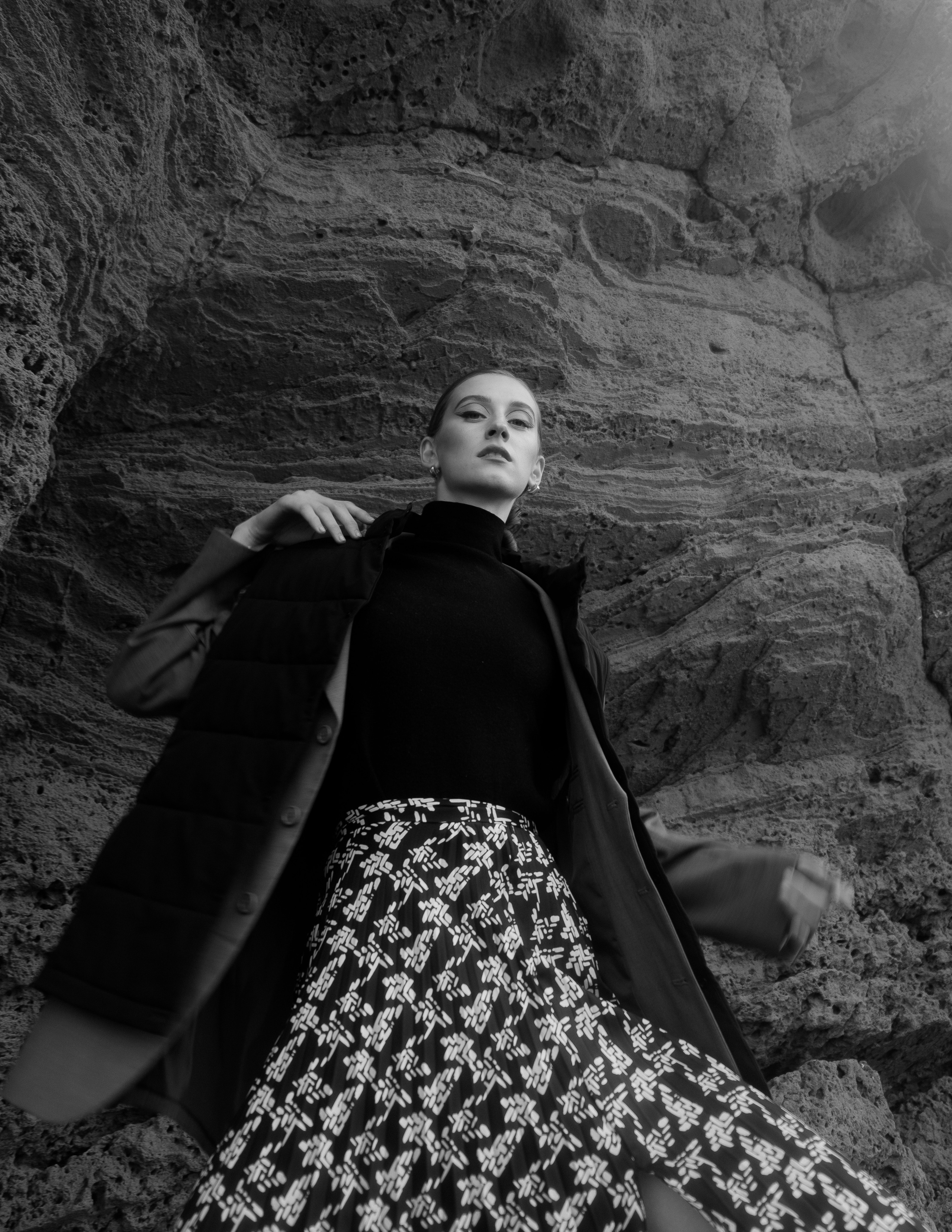 Atmospheric stylized photo shoot by the sea