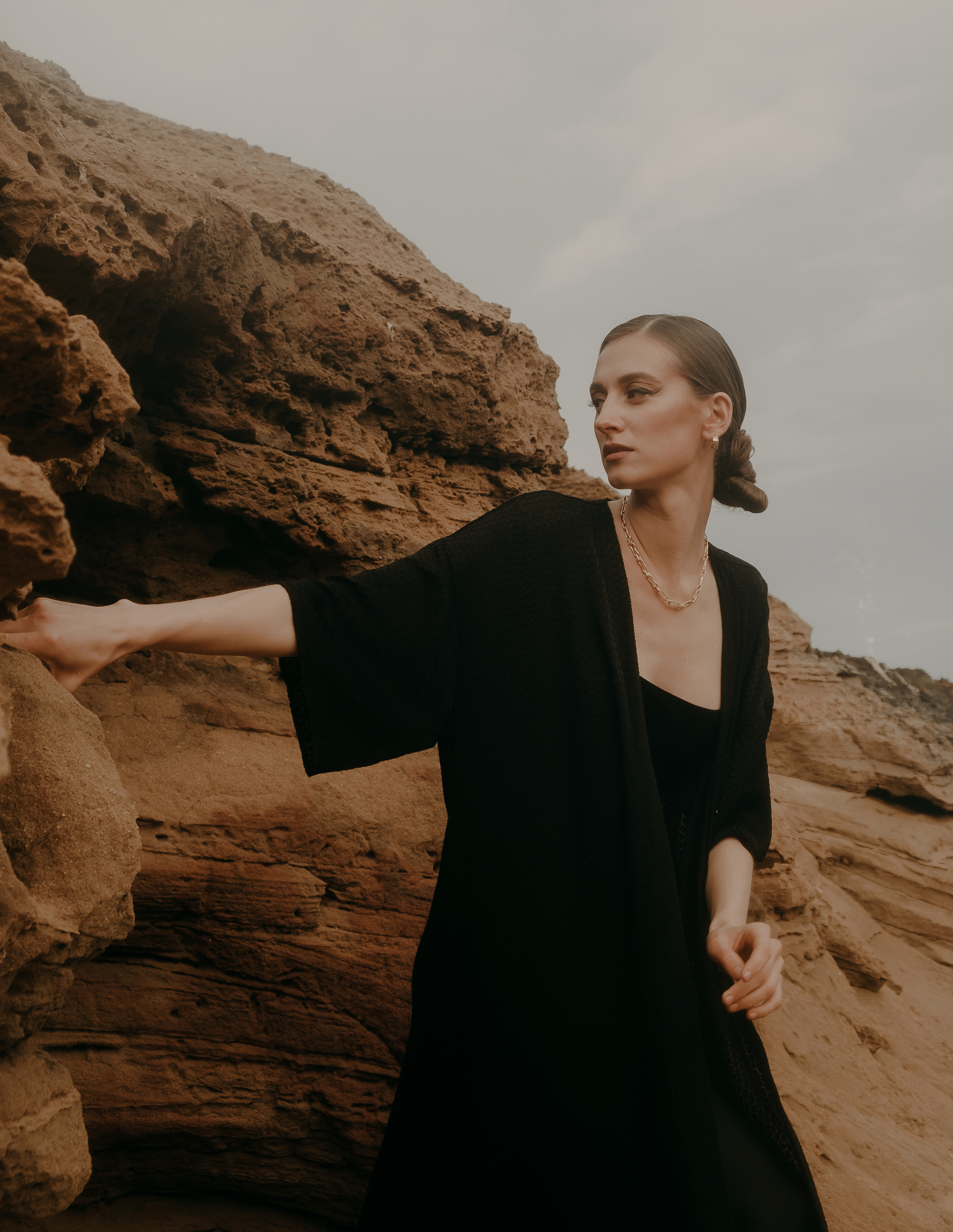 Atmospheric stylized photo shoot by the sea