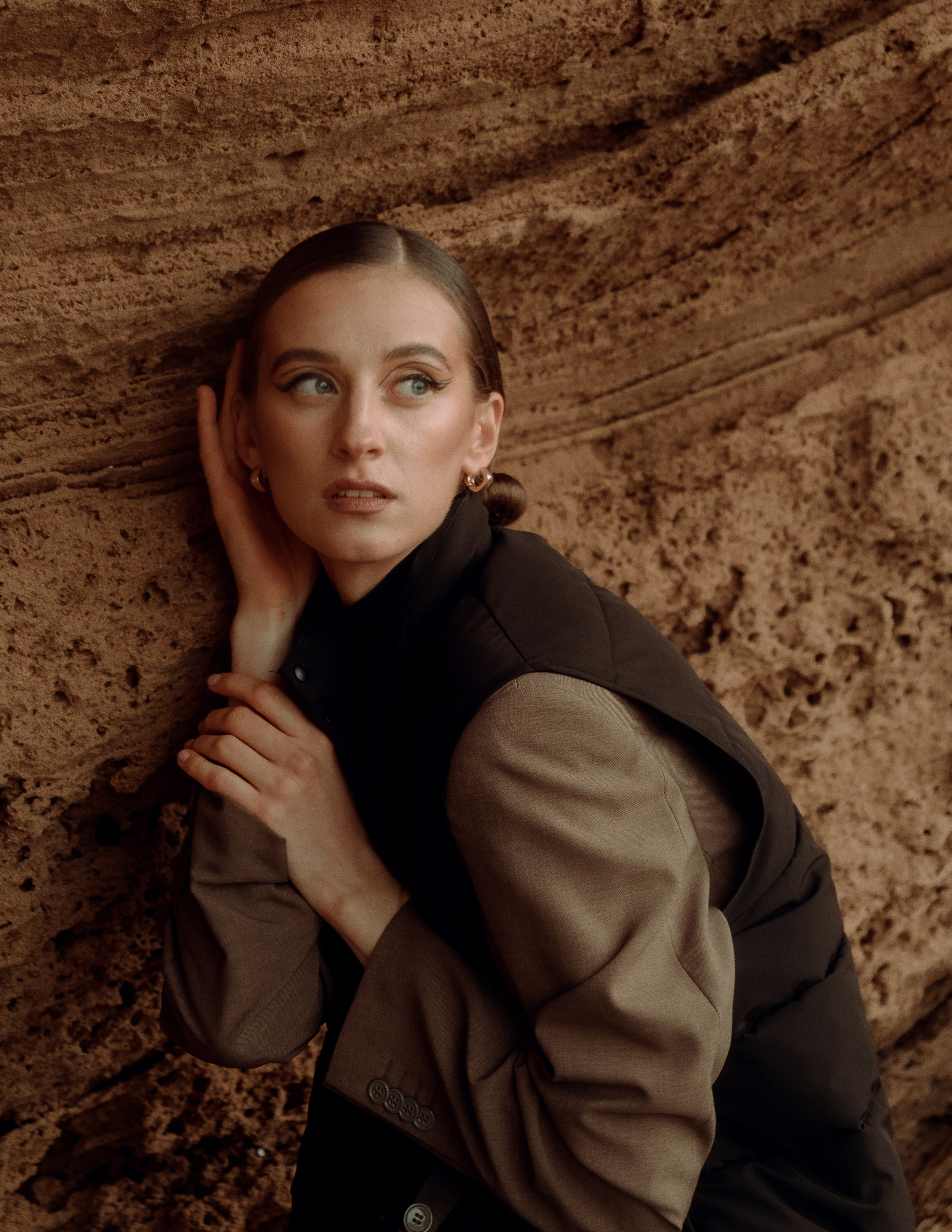 Atmospheric stylized photo shoot by the sea