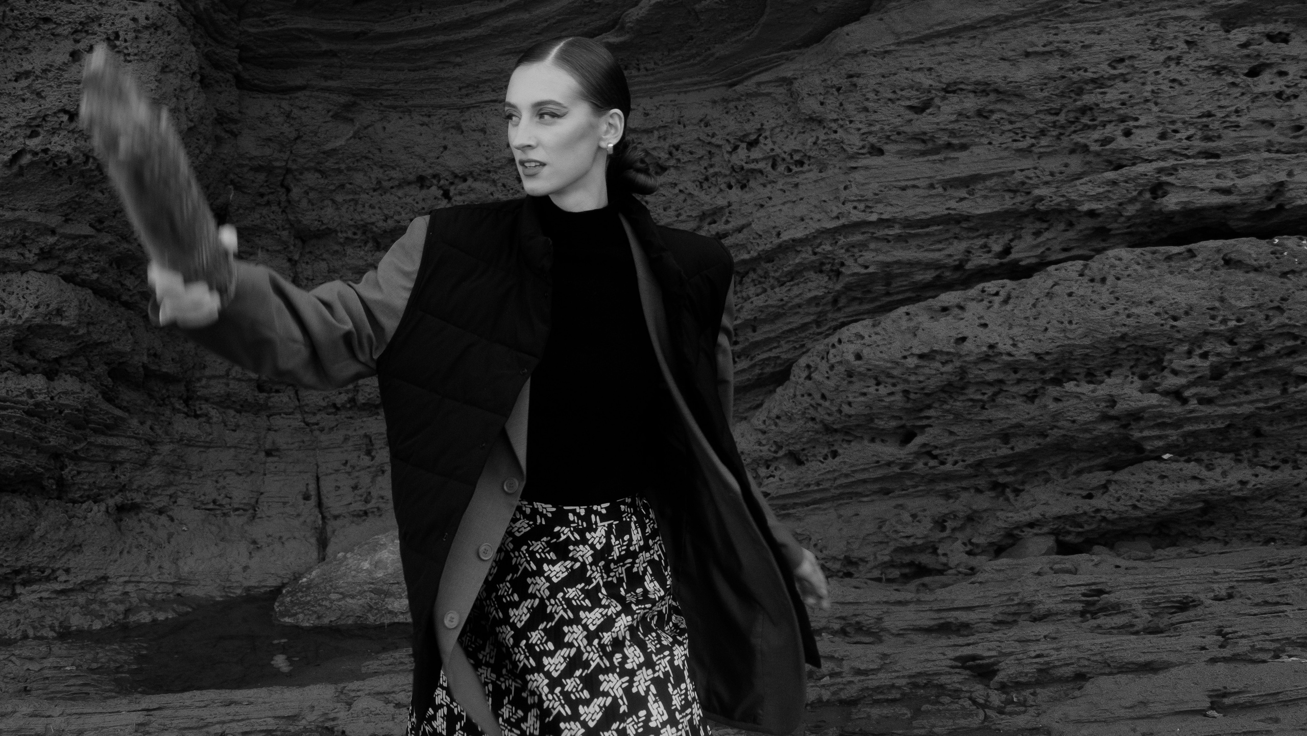 Atmospheric stylized photo shoot by the sea