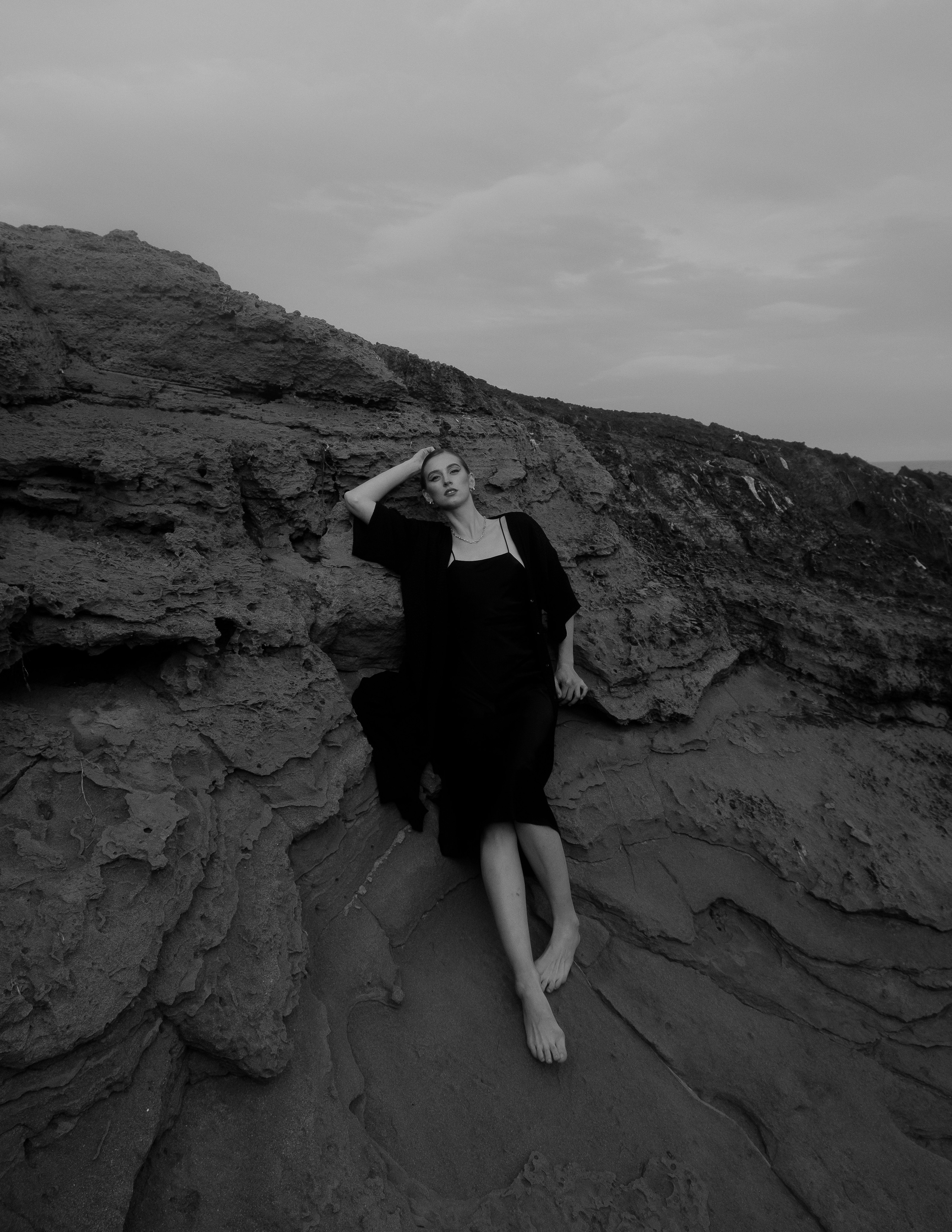Atmospheric stylized photo shoot by the sea