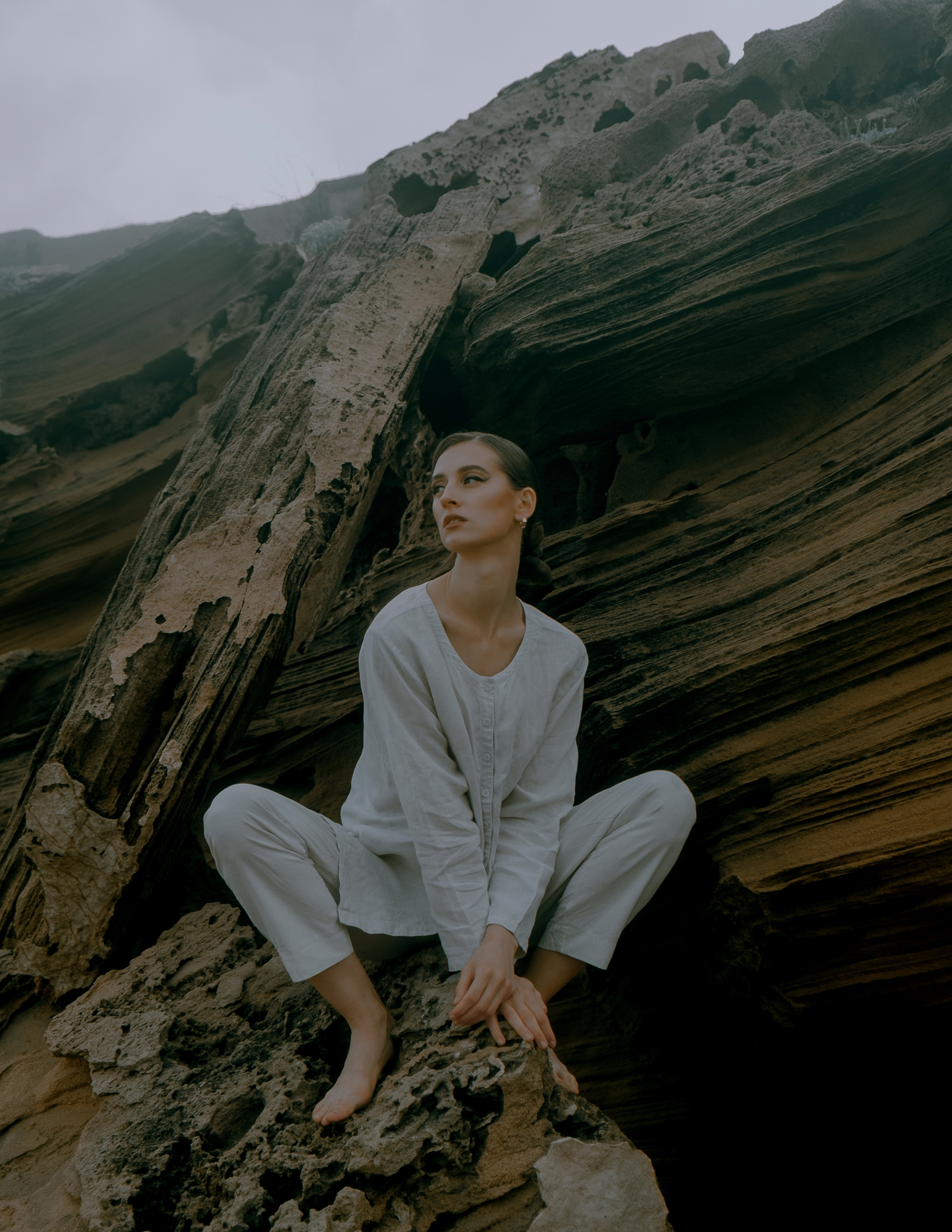 Atmospheric stylized photo shoot by the sea