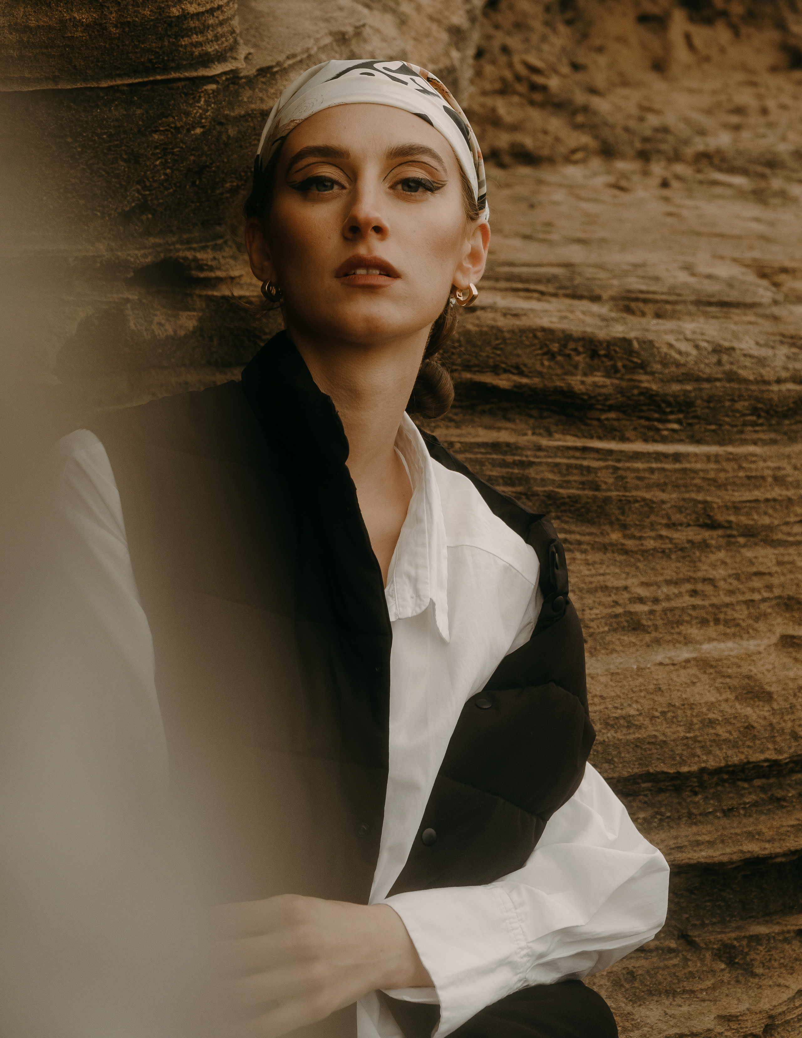 Atmospheric stylized photo shoot by the sea