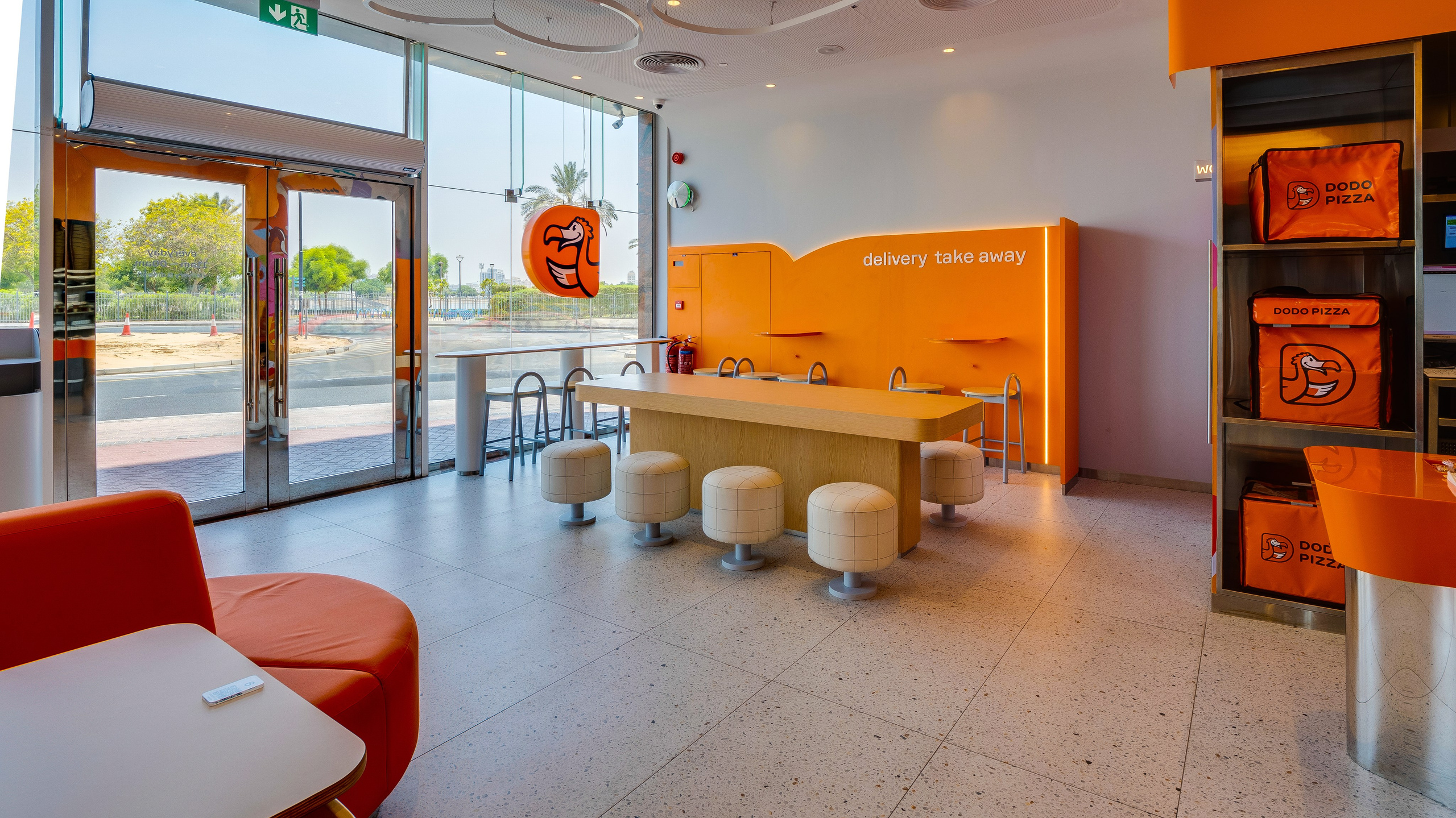 Commercial Interior Photography — Dodo Pizza Café in Dubai. Hotel Photographer in Dubai — Interiors & Commercial by Oleg Novikov