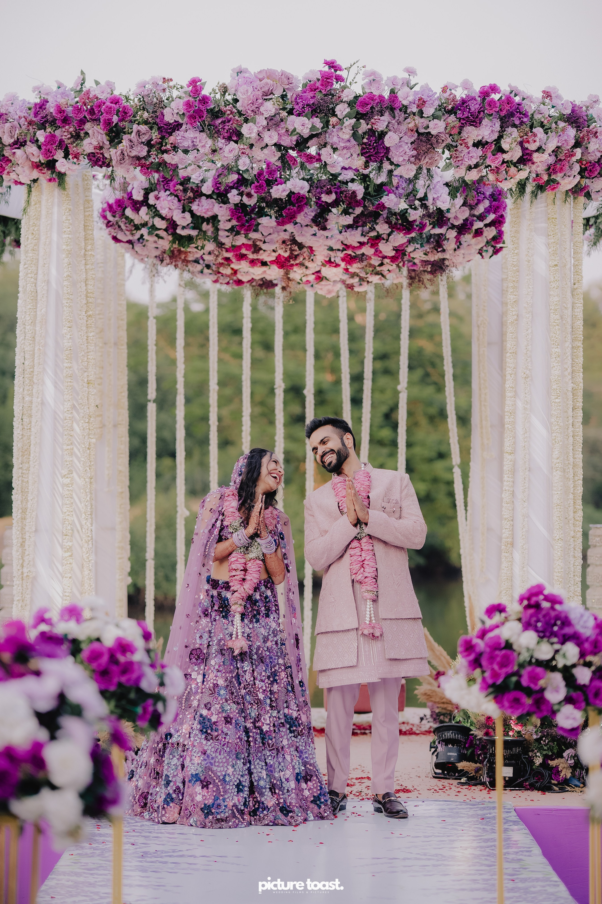 Varamala Ft. Barbie & Aneesh. Fine art Wedding Photographers in India & Canada