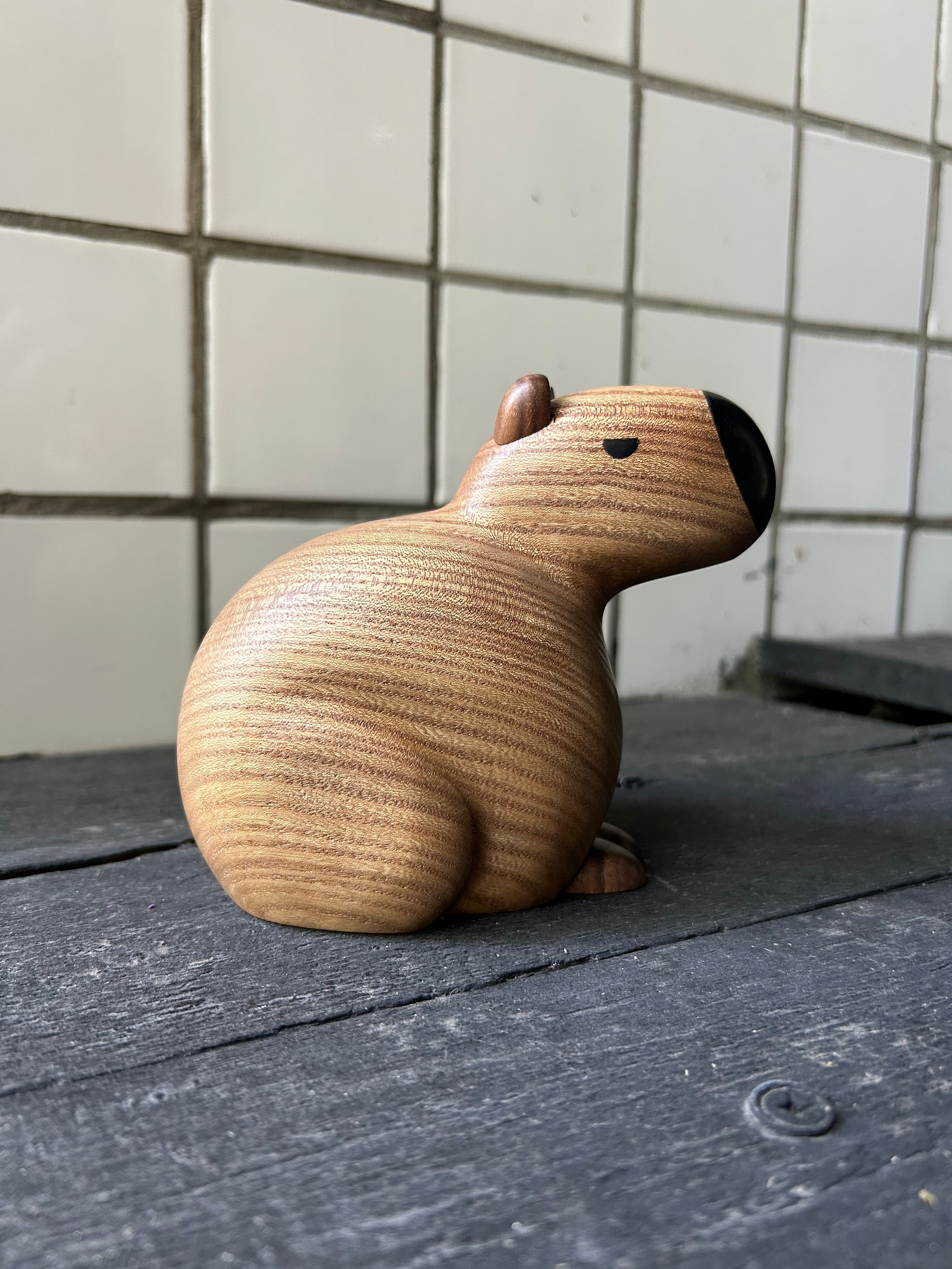 Капибара. Резьба по дереву. Уникальные декоративные скульптуры для интерьера