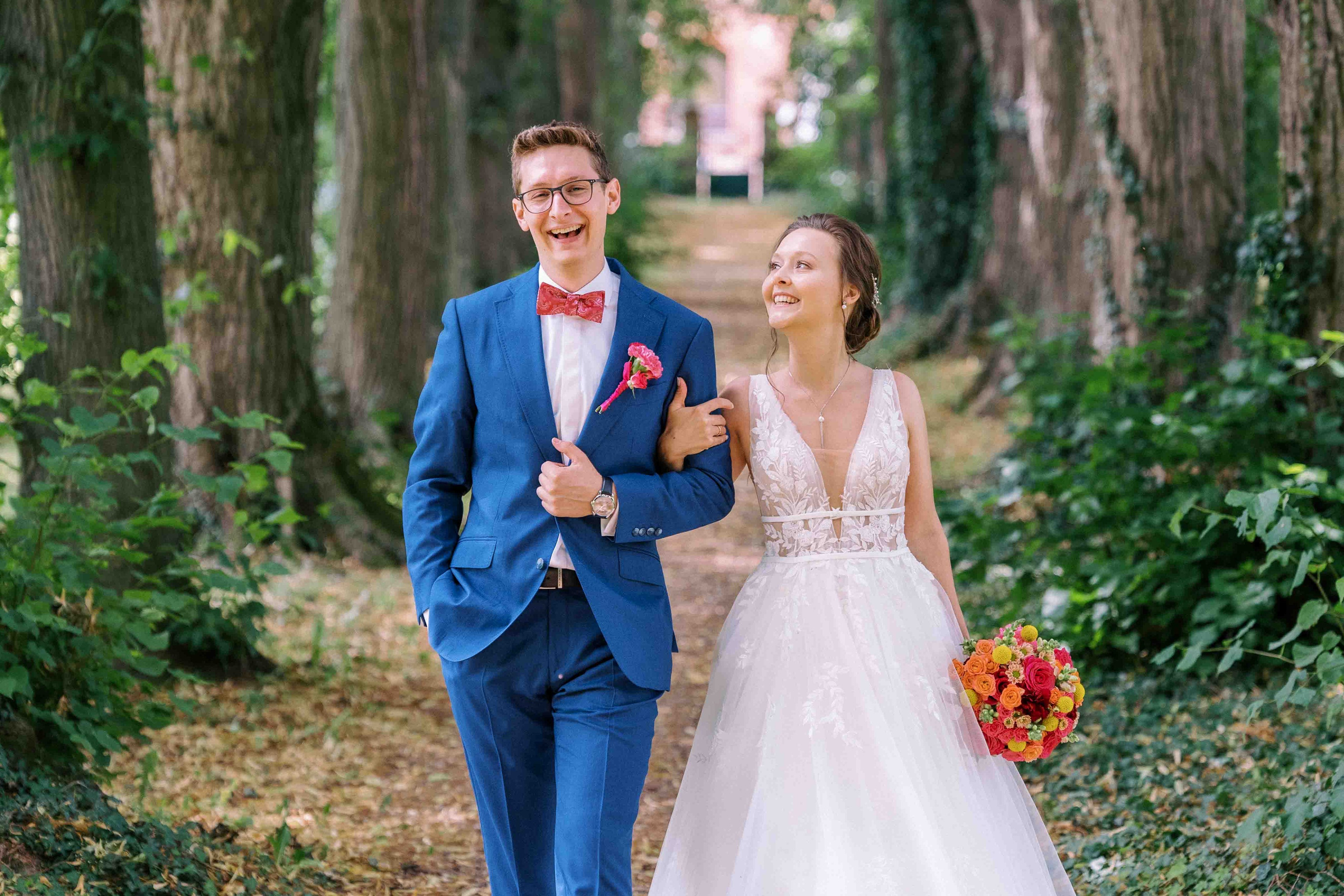 brautpaar bei hochzeit im schloss von hammerstein