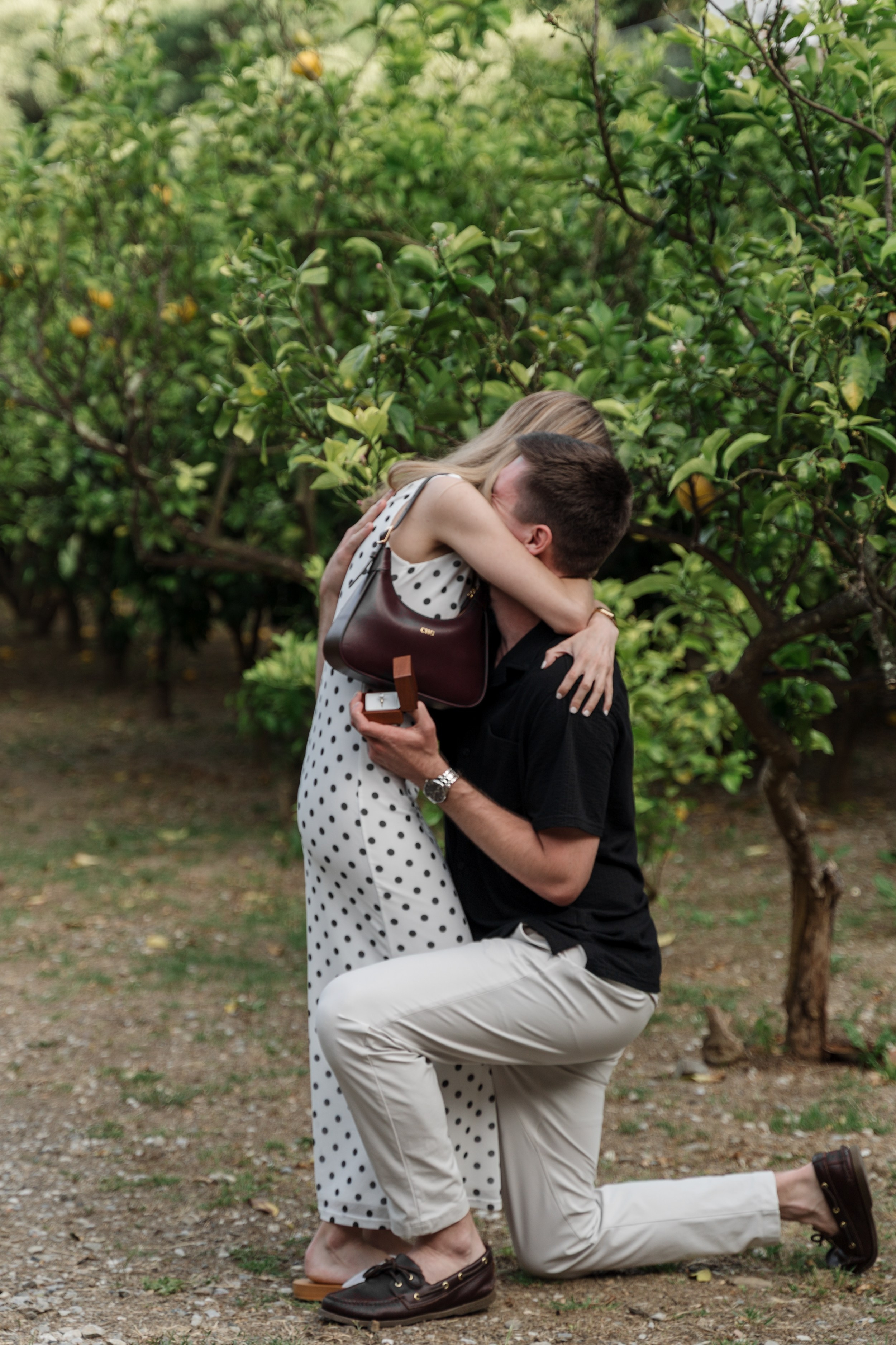 Secret Proposal at a Winery. Lake Como Proposal Photographer | Surprise Proposals & Engagements
