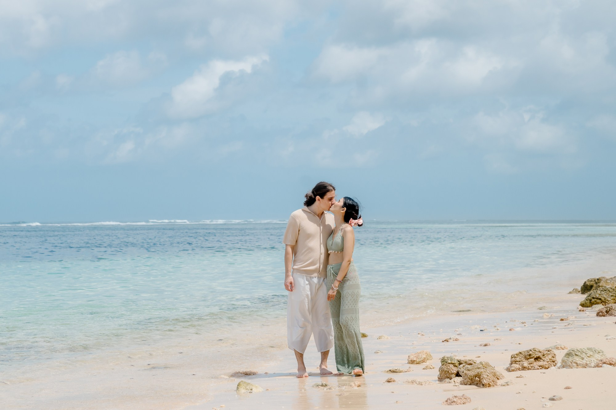 Marriage Proposal in Beach. Female Photographer in Bali