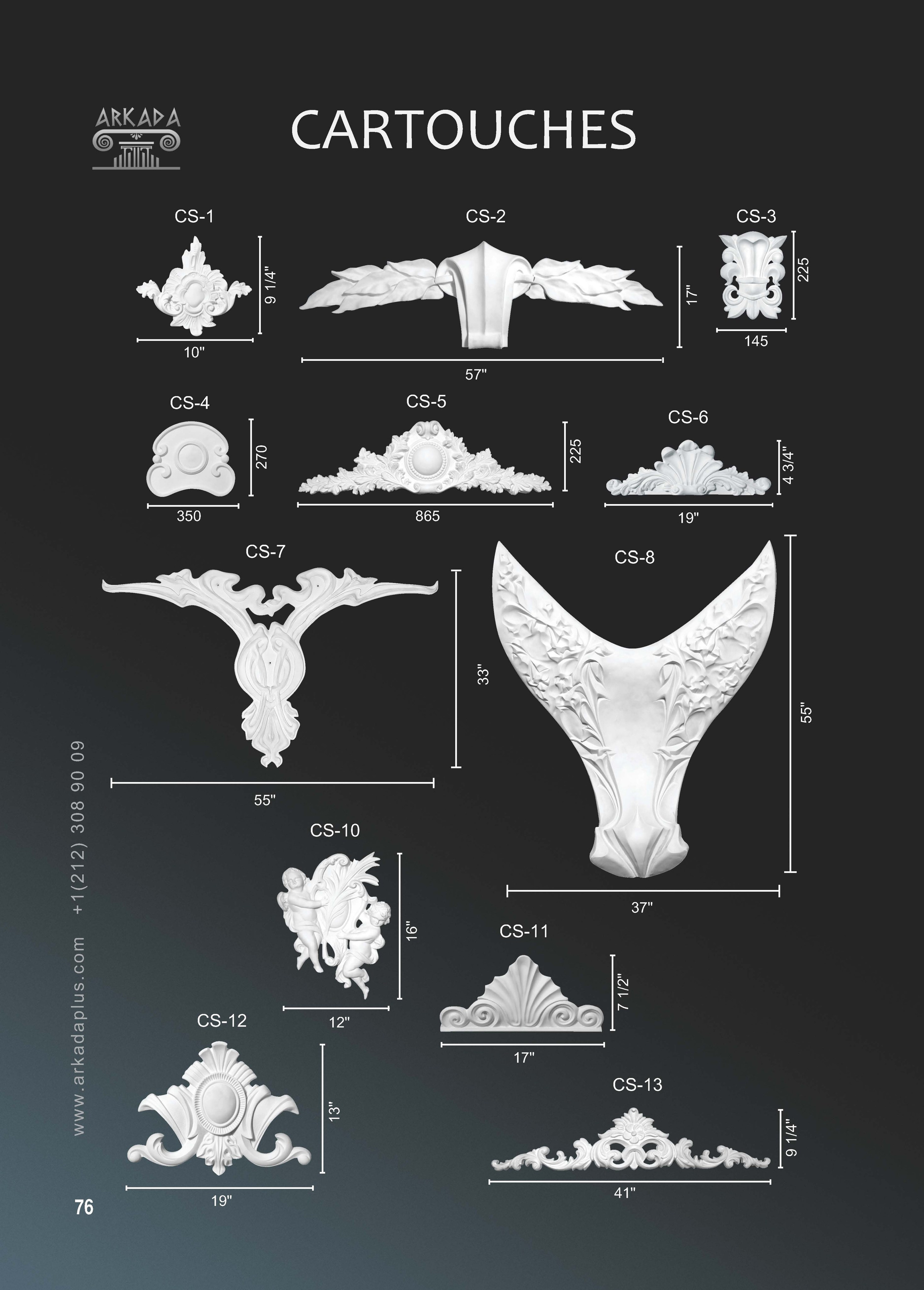 Catalog pages. Plaster molding