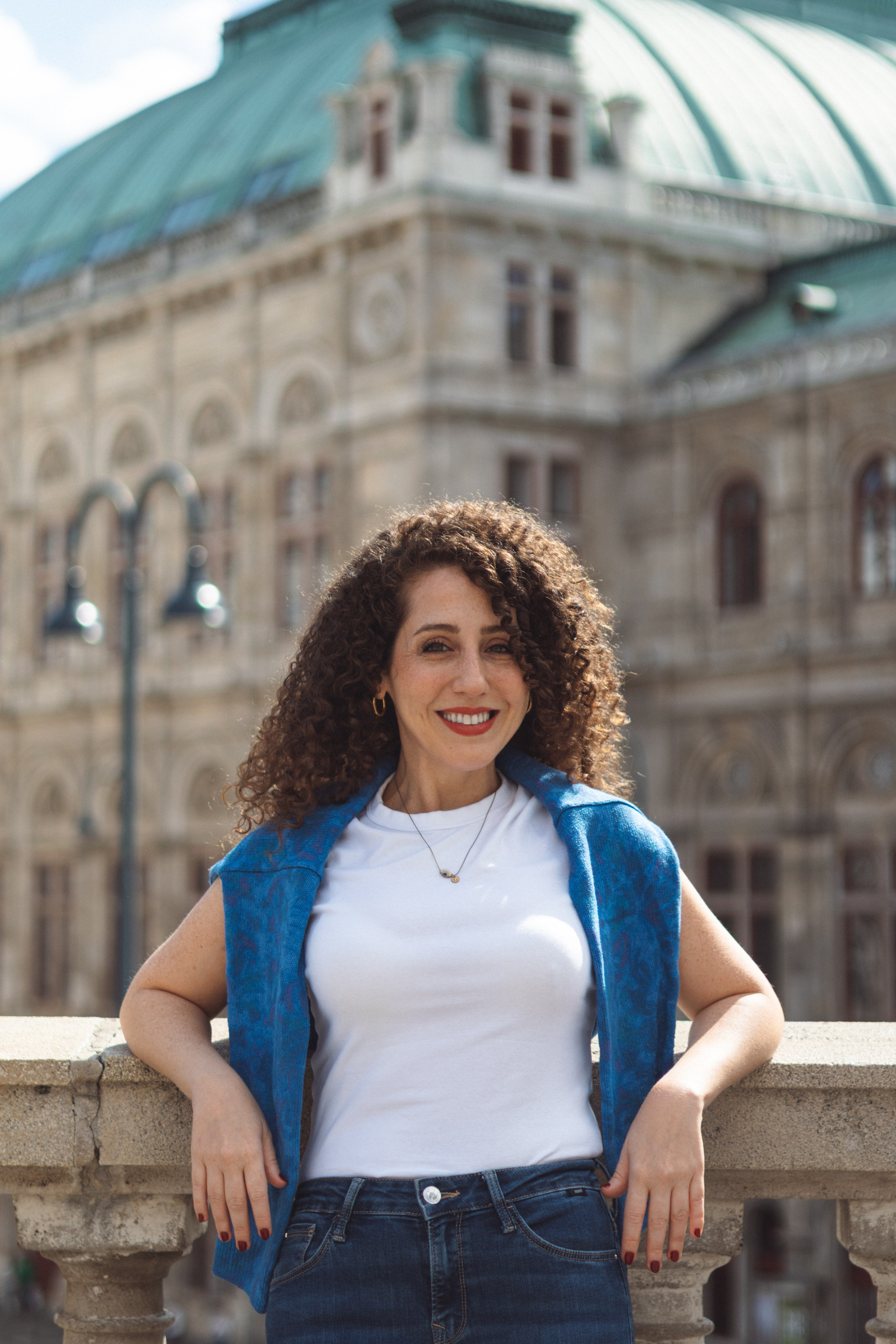Walk in the city. Portrait photographer in Vienna