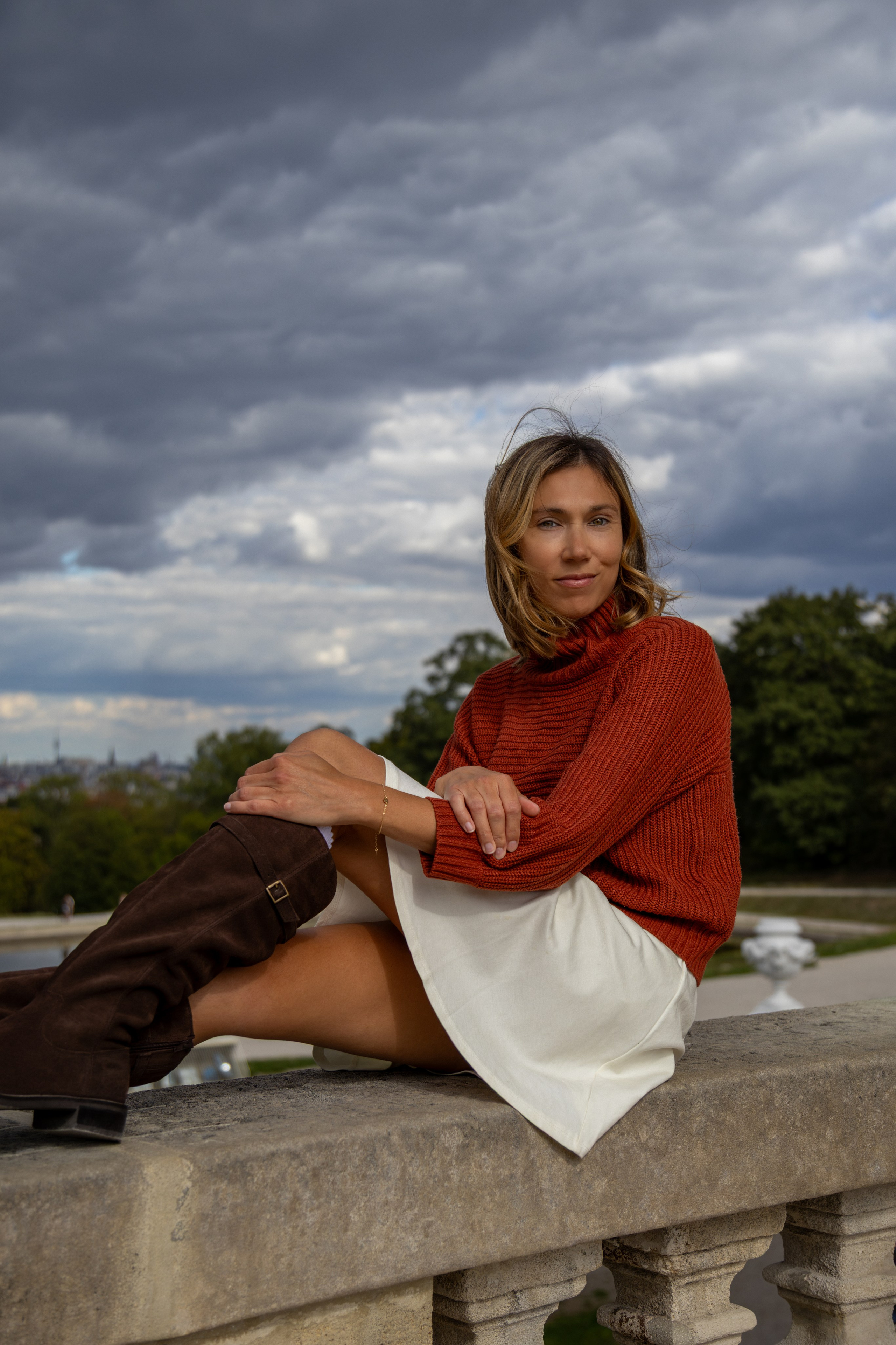 Storm over the castle. Portrait photographer in Vienna