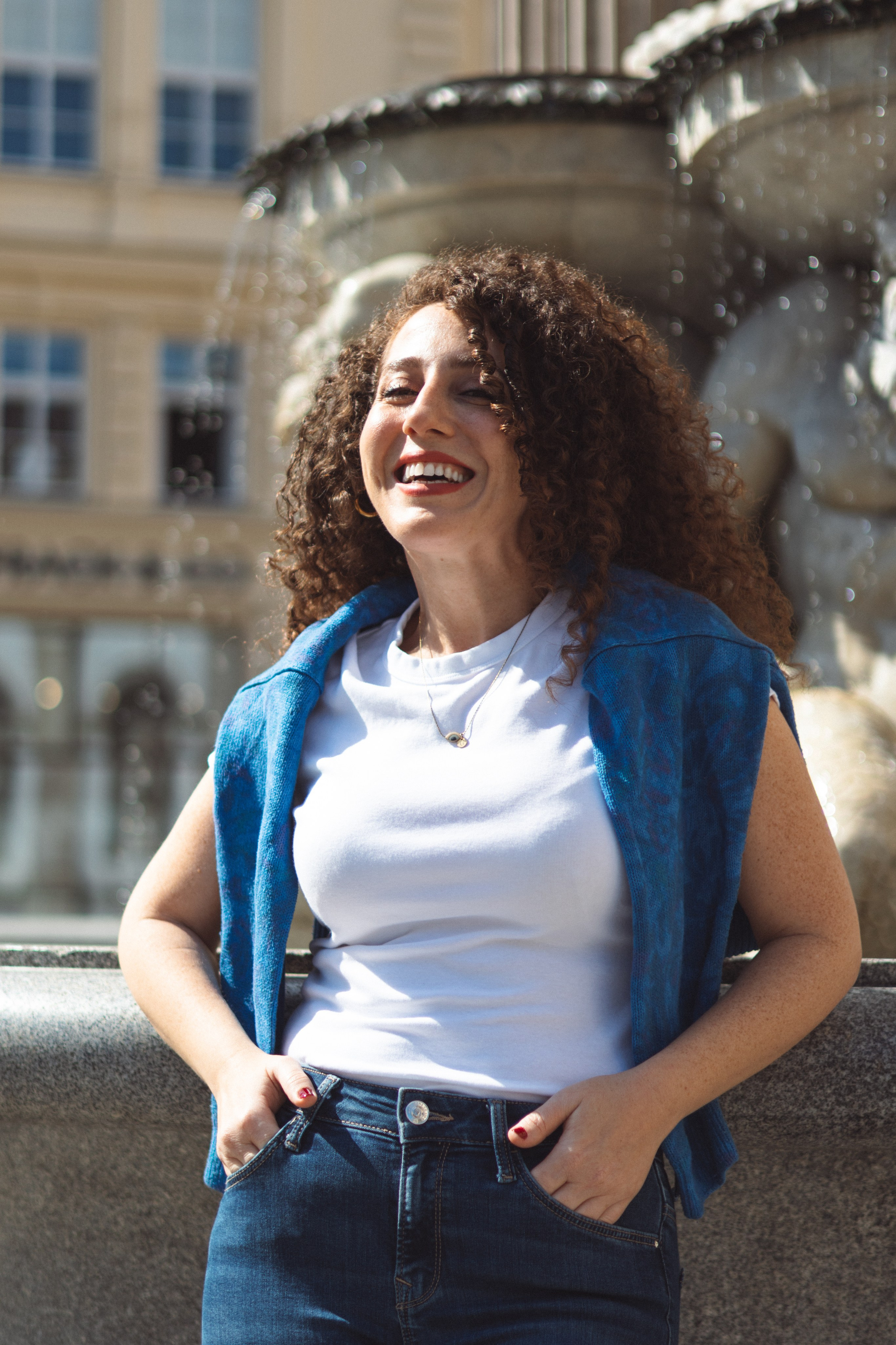 Walk in the city. Portrait photographer in Vienna