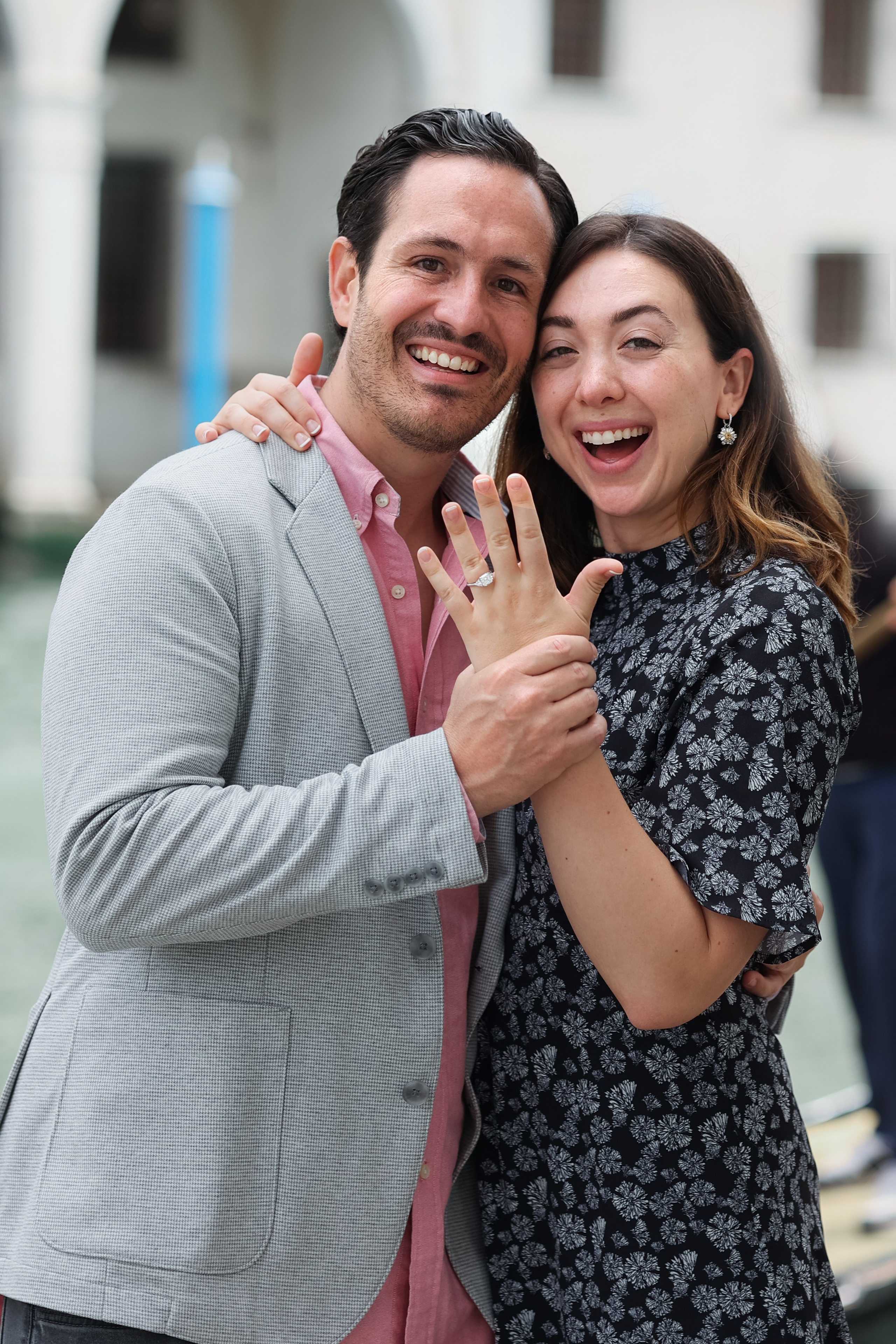 Engagement photo shoot in Venice  with a local photographer