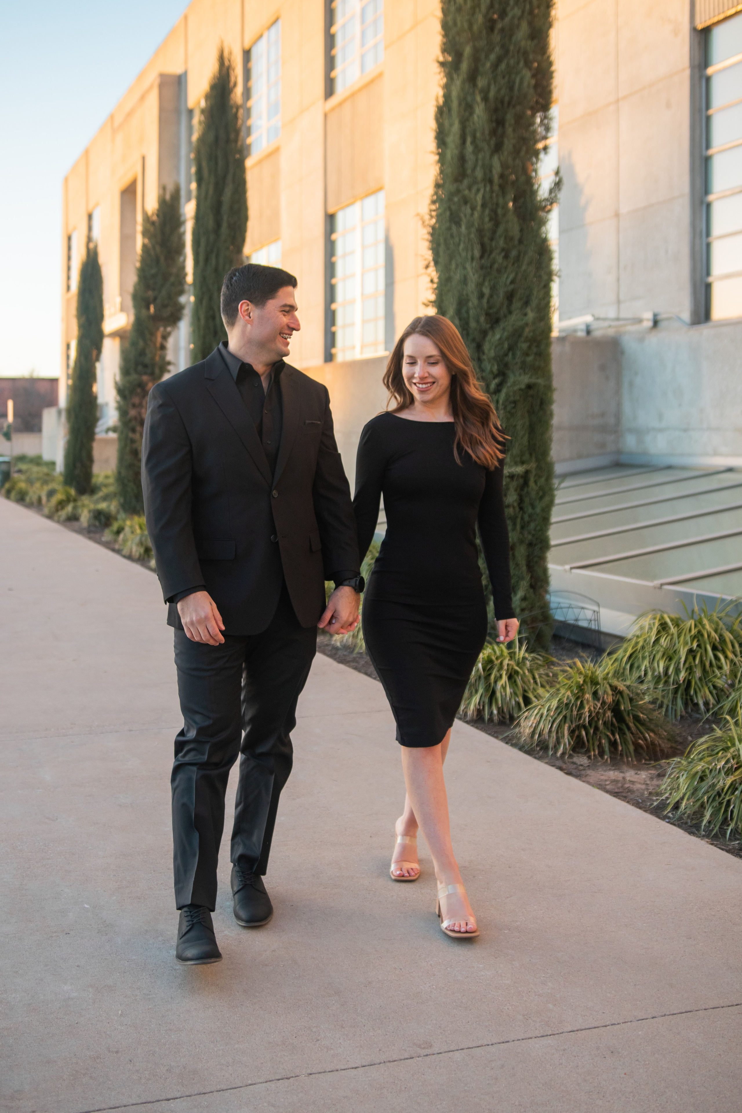 Joshua and Carrie’s couple’s photoshoot at Seaholm in Austin