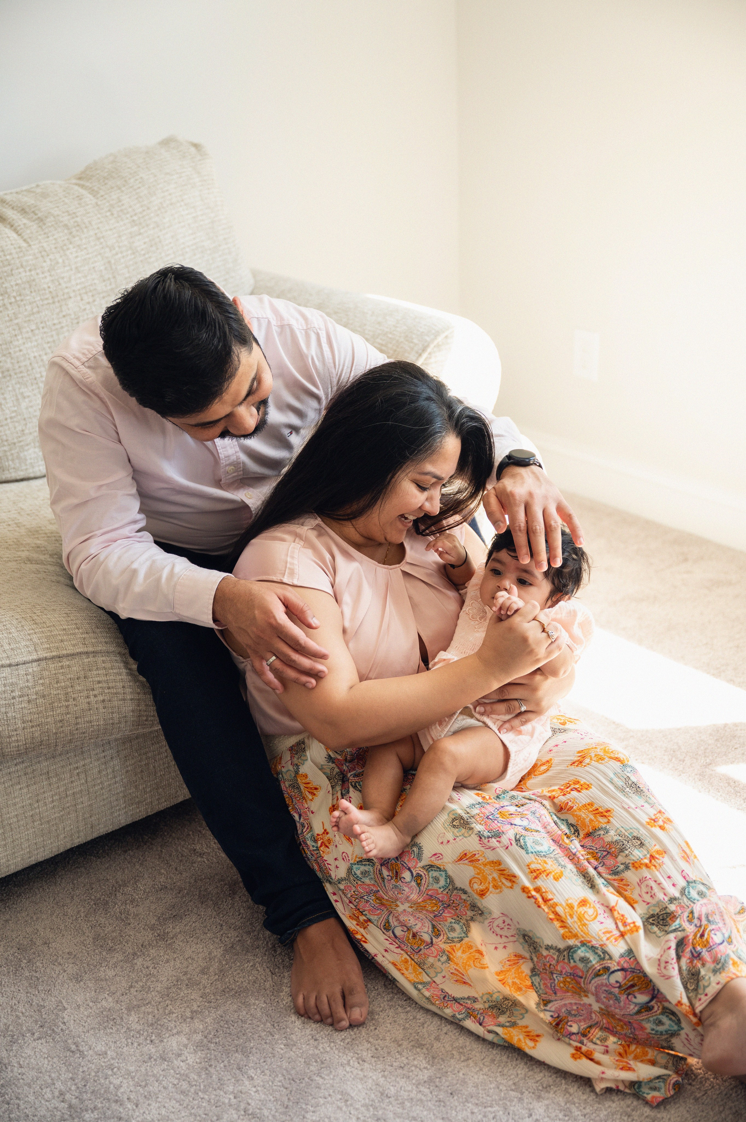 Vedika, 3 month, Lifestyle packege. In-home newborn photography Raleigh & area Katya Kulikova