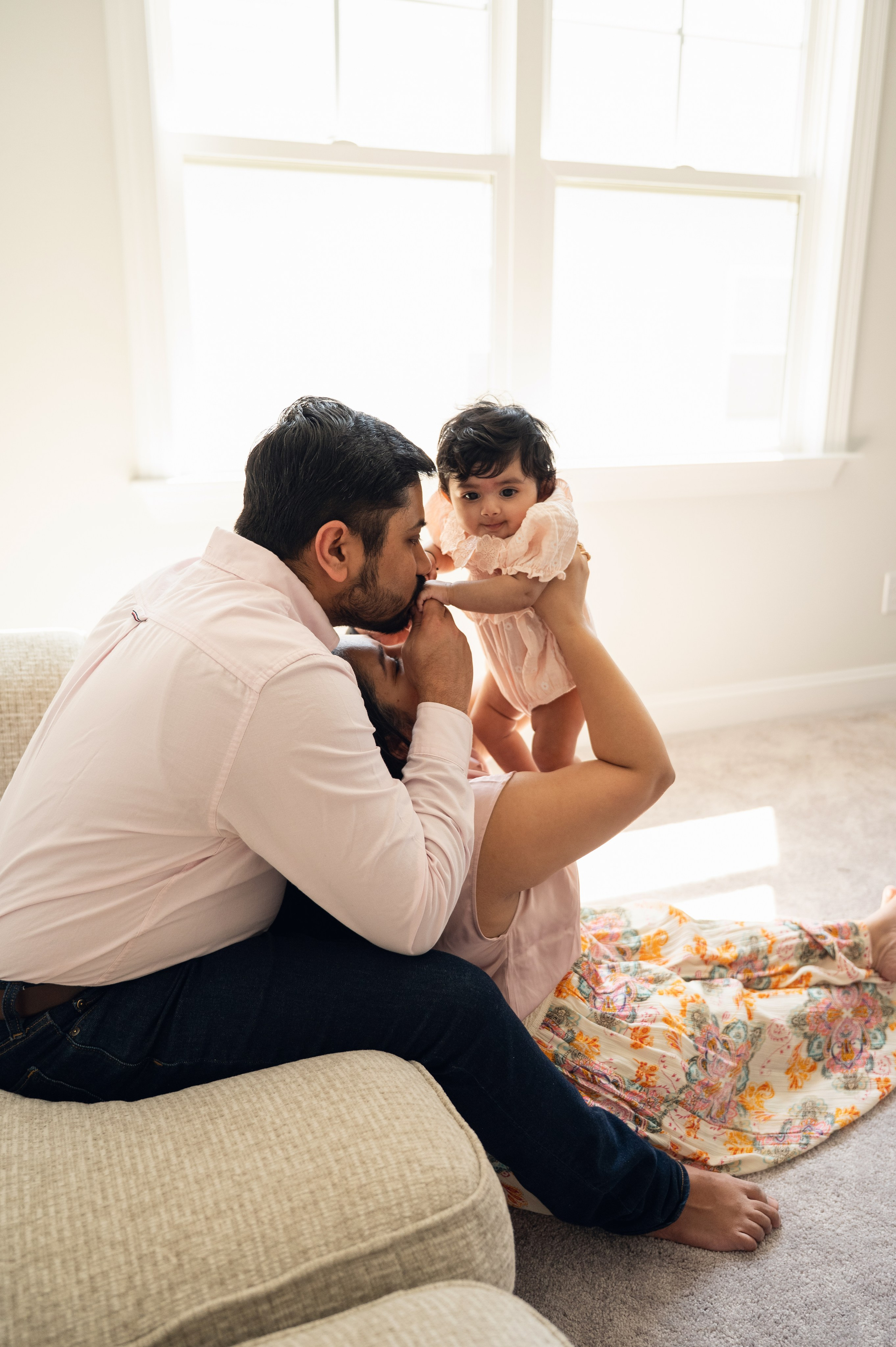 Vedika, 3 month, Lifestyle packege. In-home newborn photography Raleigh & area Katya Kulikova