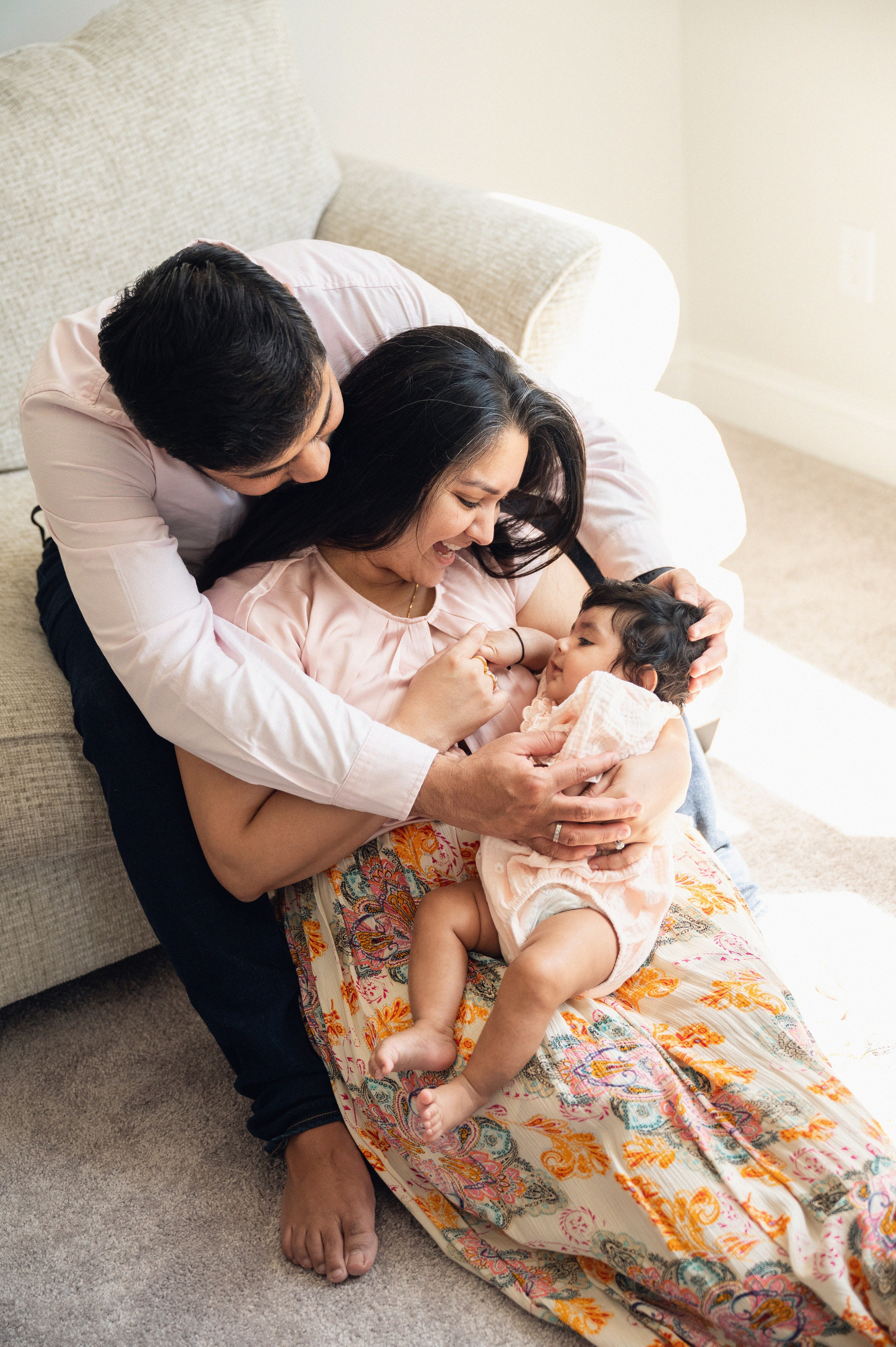 Vedika, 3 month, Lifestyle packege. In-home newborn photography Raleigh & area Katya Kulikova