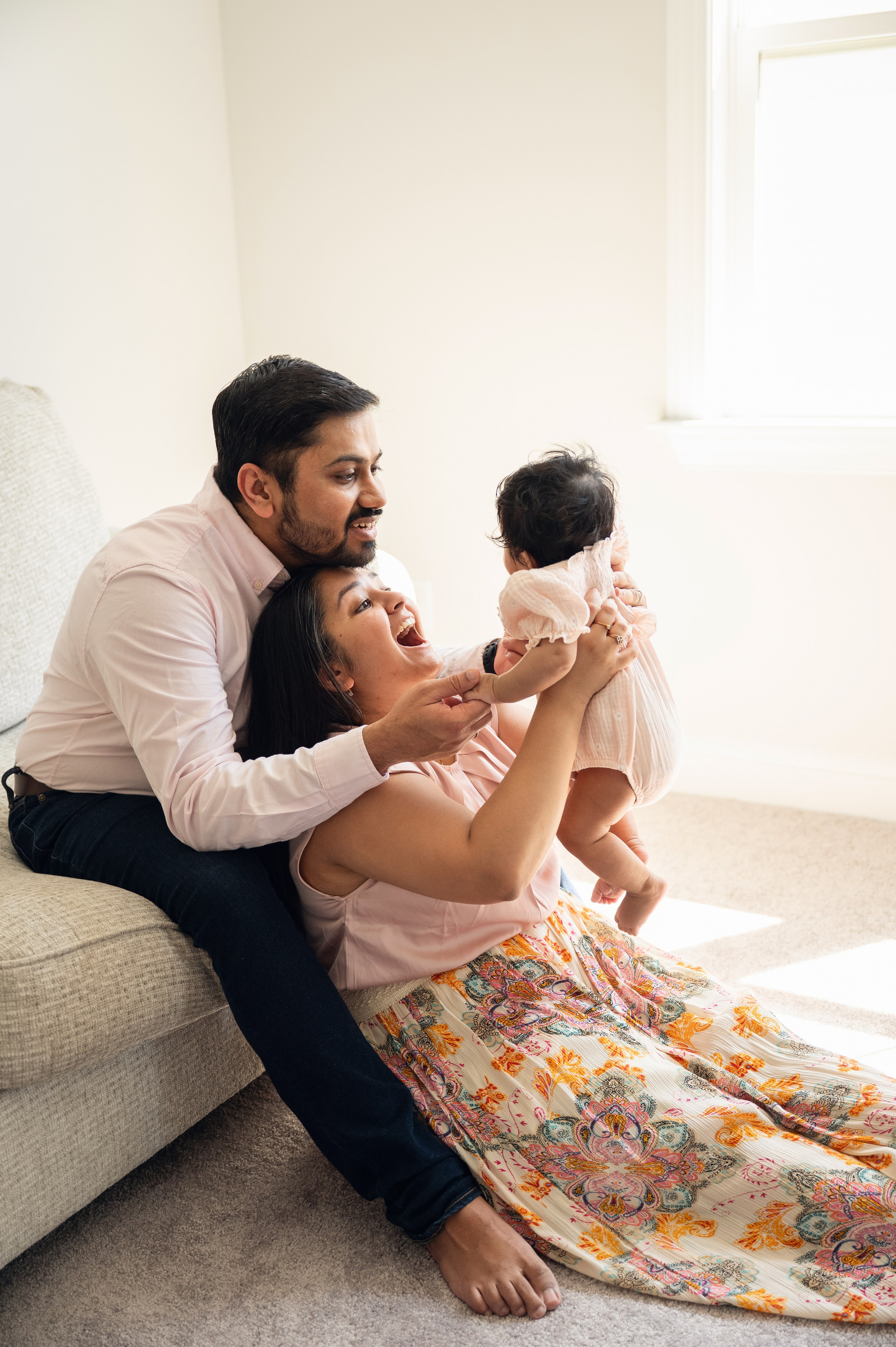 Vedika, 3 month, Lifestyle packege. In-home newborn photography Raleigh & area Katya Kulikova