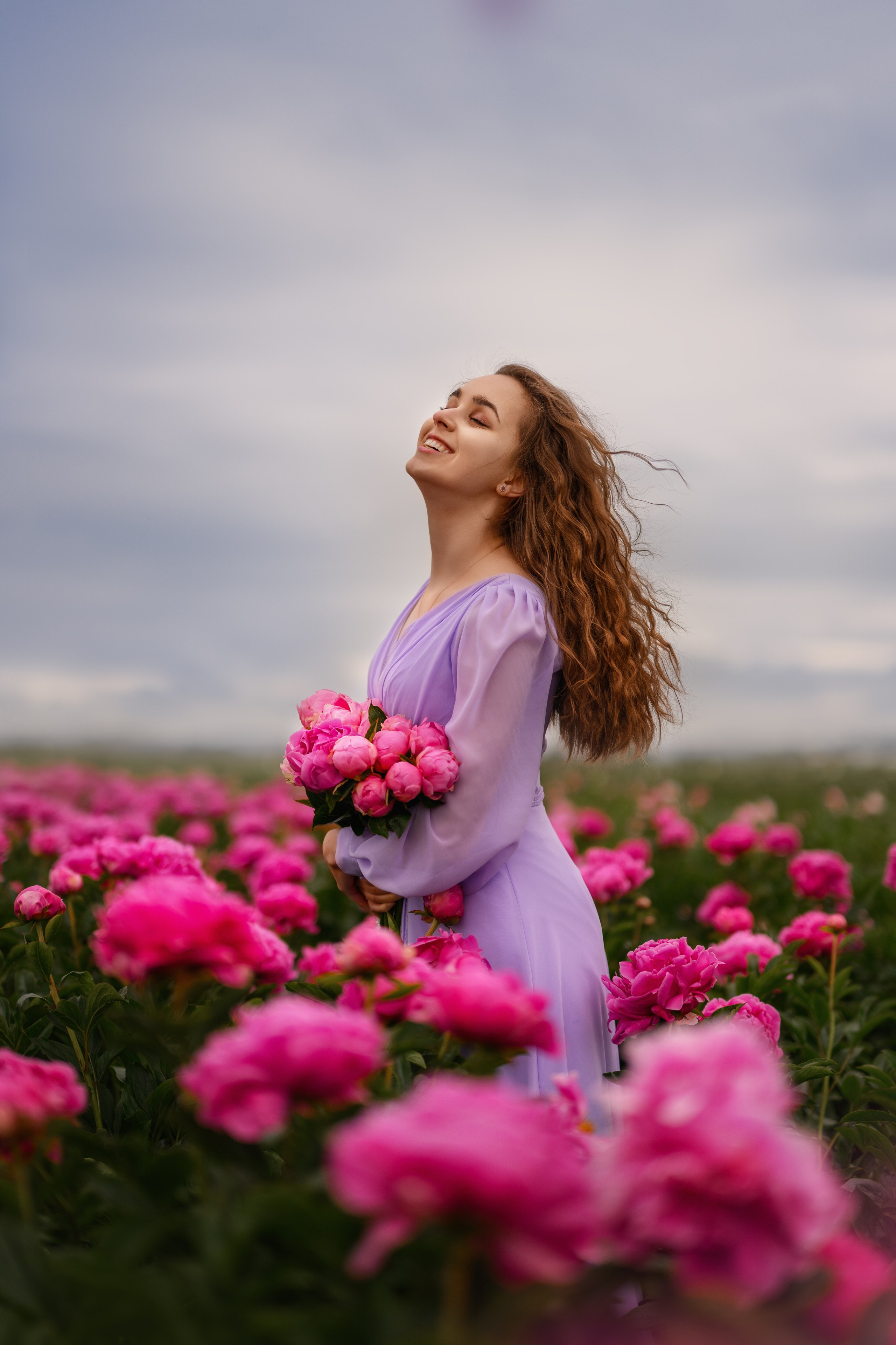 Wrapped in Peonies. Wedding & portrait photography in the Seattle Area. Helen Michelle photographer