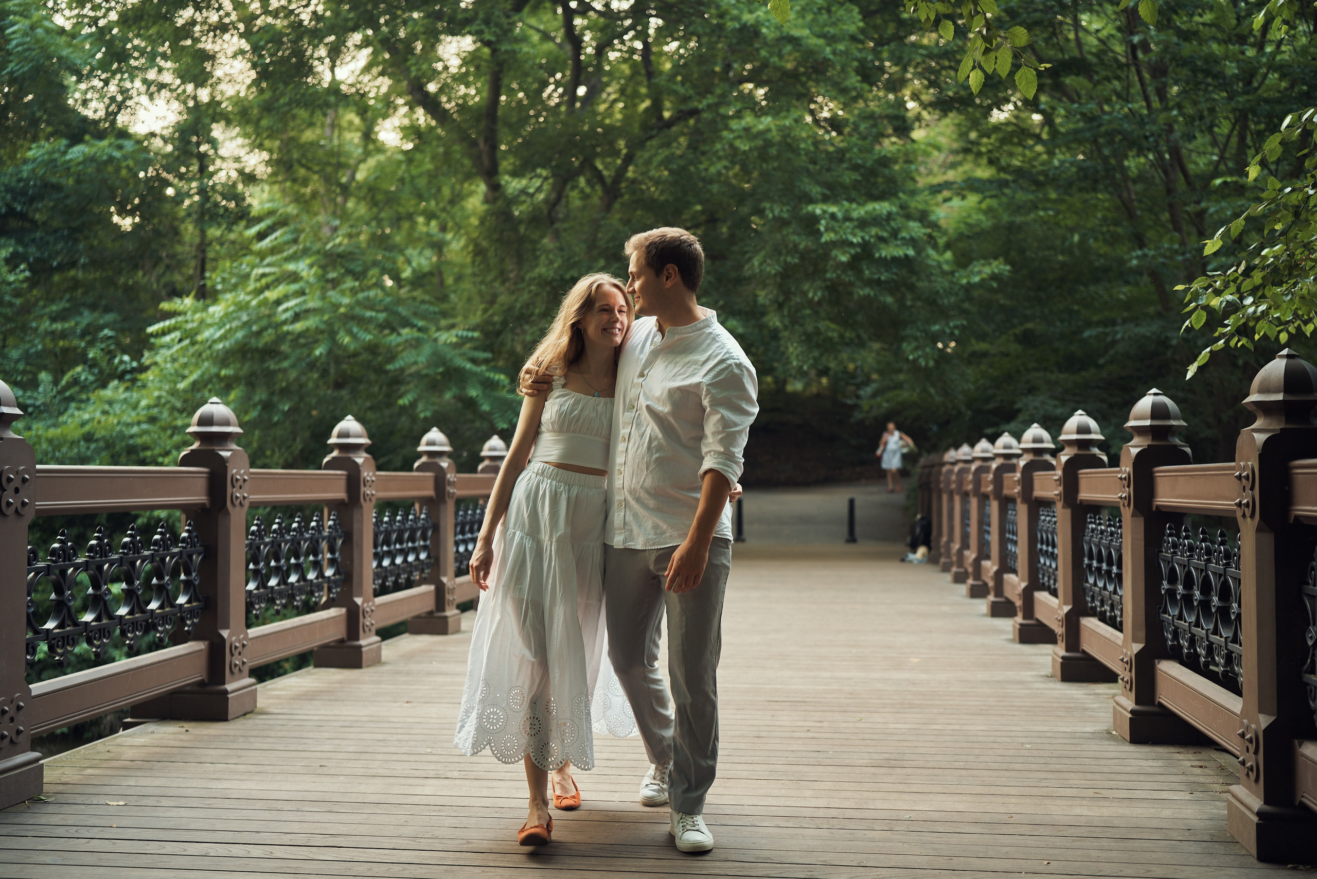 Page and Chris, Central Park. Alex Pedan photography