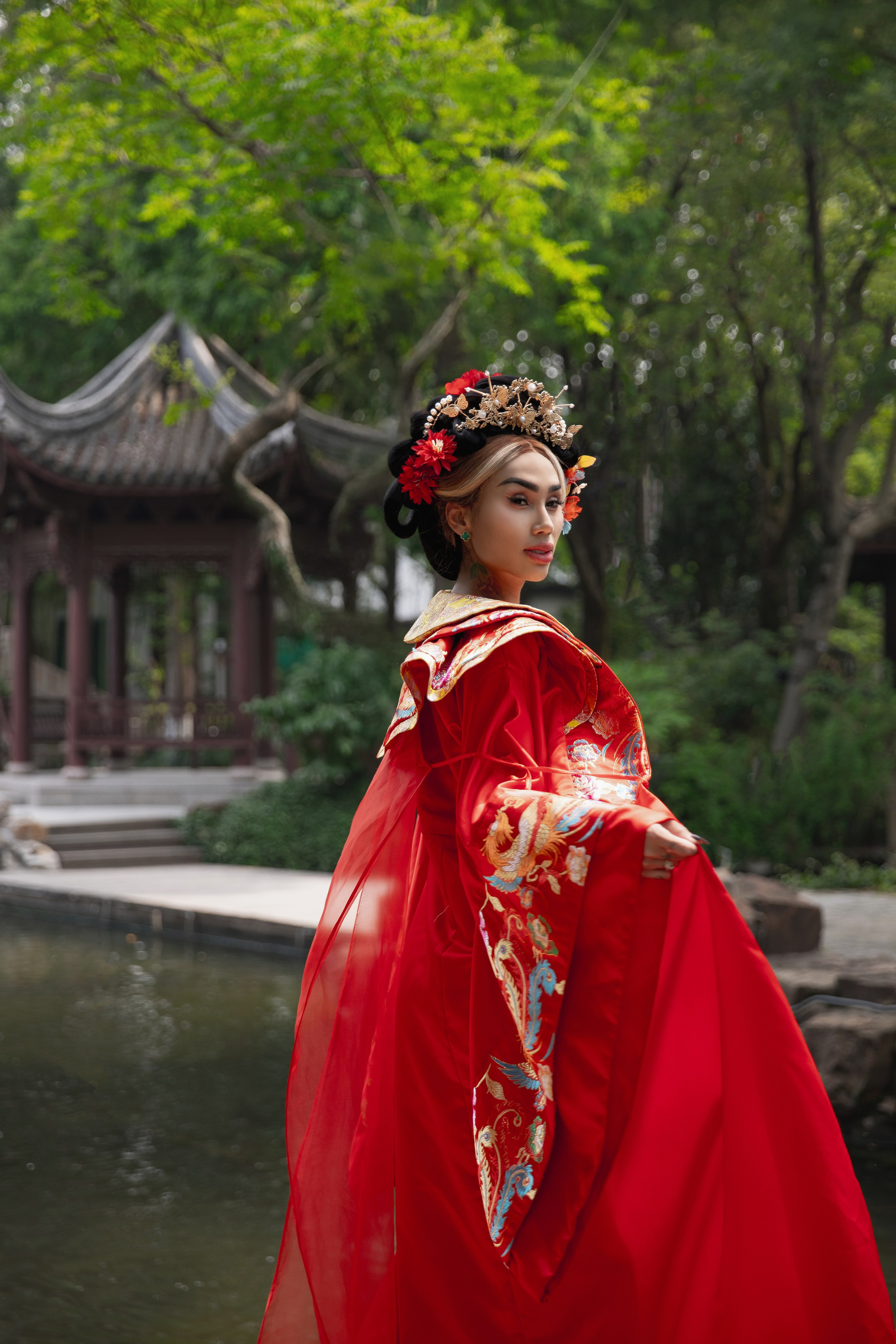 Фотосессия в Чжуцзяцзяо в традиционных китайских образах. Фотограф в Шанхае — Лола Пидлуская